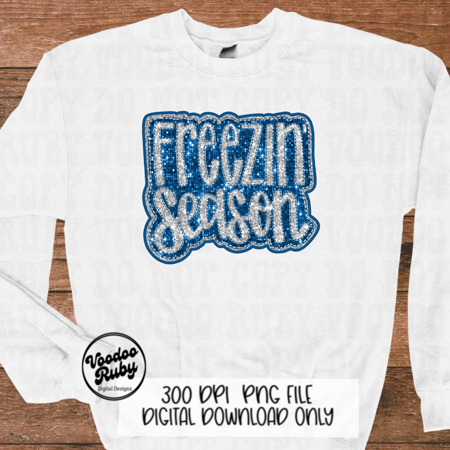 Freezin Season PNG Design Sublimation Hand Drawn Digital Download Christmas PNG Faux Sequins Faux Embroidery png Freezing DTF Clip Art
