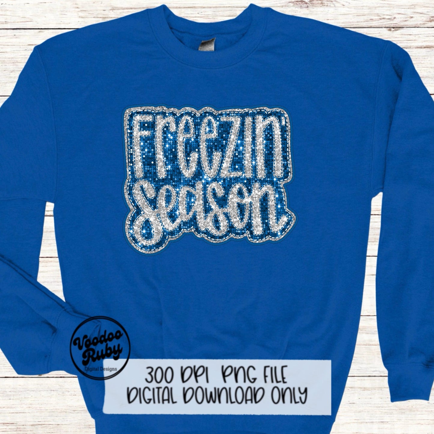 Freezin Season PNG Design Sublimation Hand Drawn Digital Download Christmas PNG Faux Sequins Faux Embroidery png Freezing DTF Clip Art
