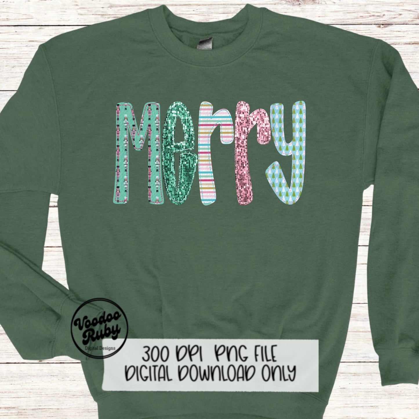 Sequin Pink Merry PNG Design Sublimation Digital Download Merry Christmas PNG Faux Sequins Faux Applique Merry DTF Pink Christmas Clip Art