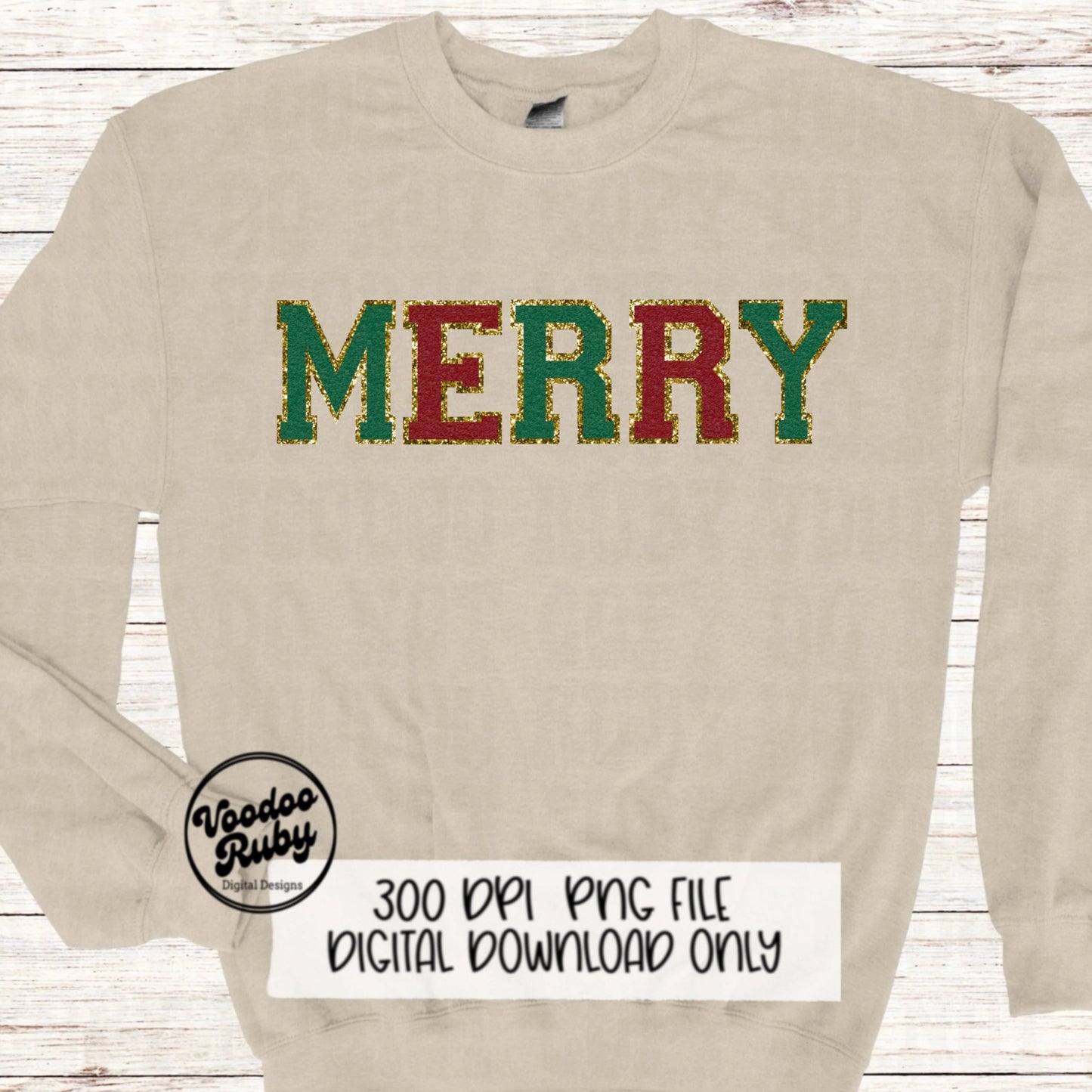 Merry PNG Design Chenille Letter Patches Sublimation Digital Downlod Chenille Letters png DTF Printable Merry Christmas Clip Art