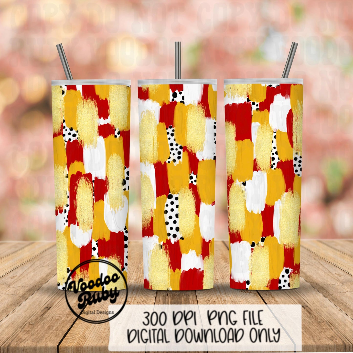 Red and Gold Brushstroke Background PNG Sublimation Digital Paper Hand Drawn Digital Download Football Brush Strokes DTF Messy Paint Mascots