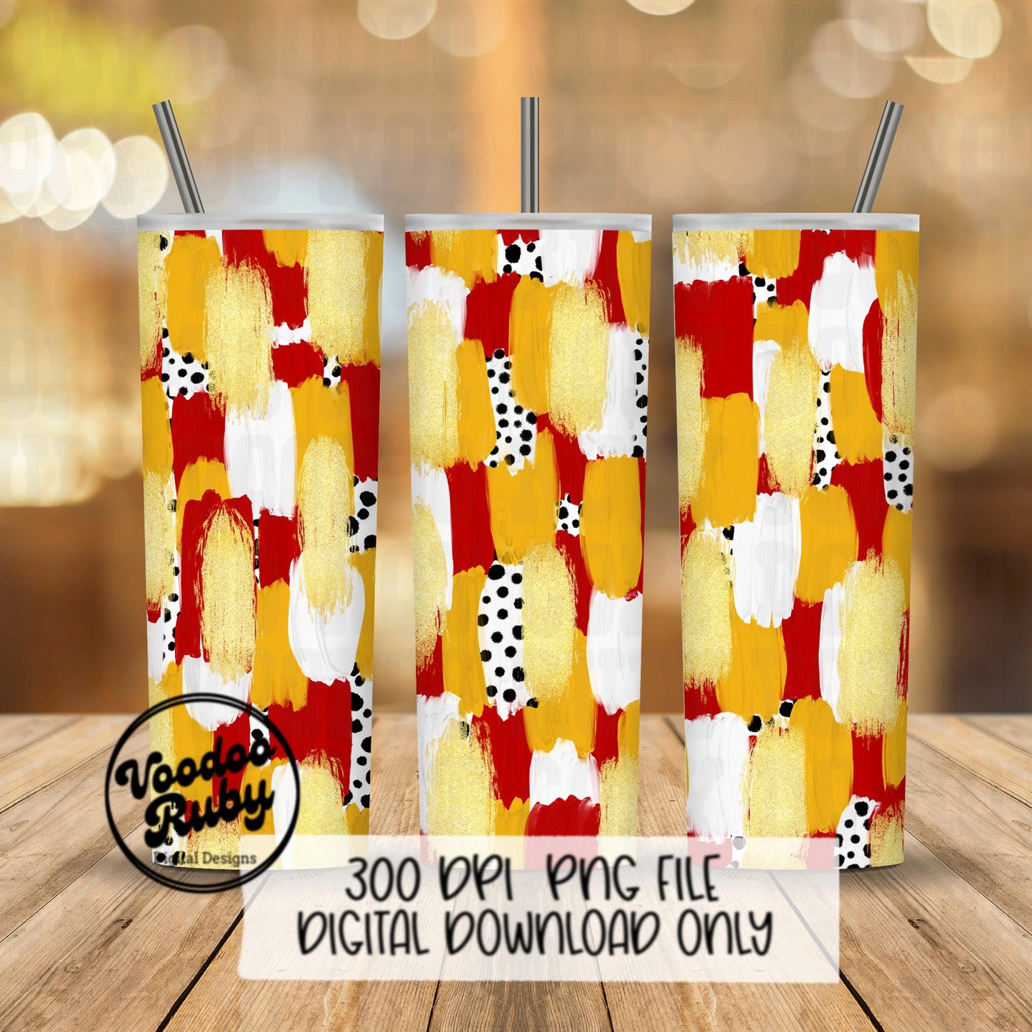 Red and Gold Brushstroke Background PNG Sublimation Digital Paper Hand Drawn Digital Download Football Brush Strokes DTF Messy Paint Mascots