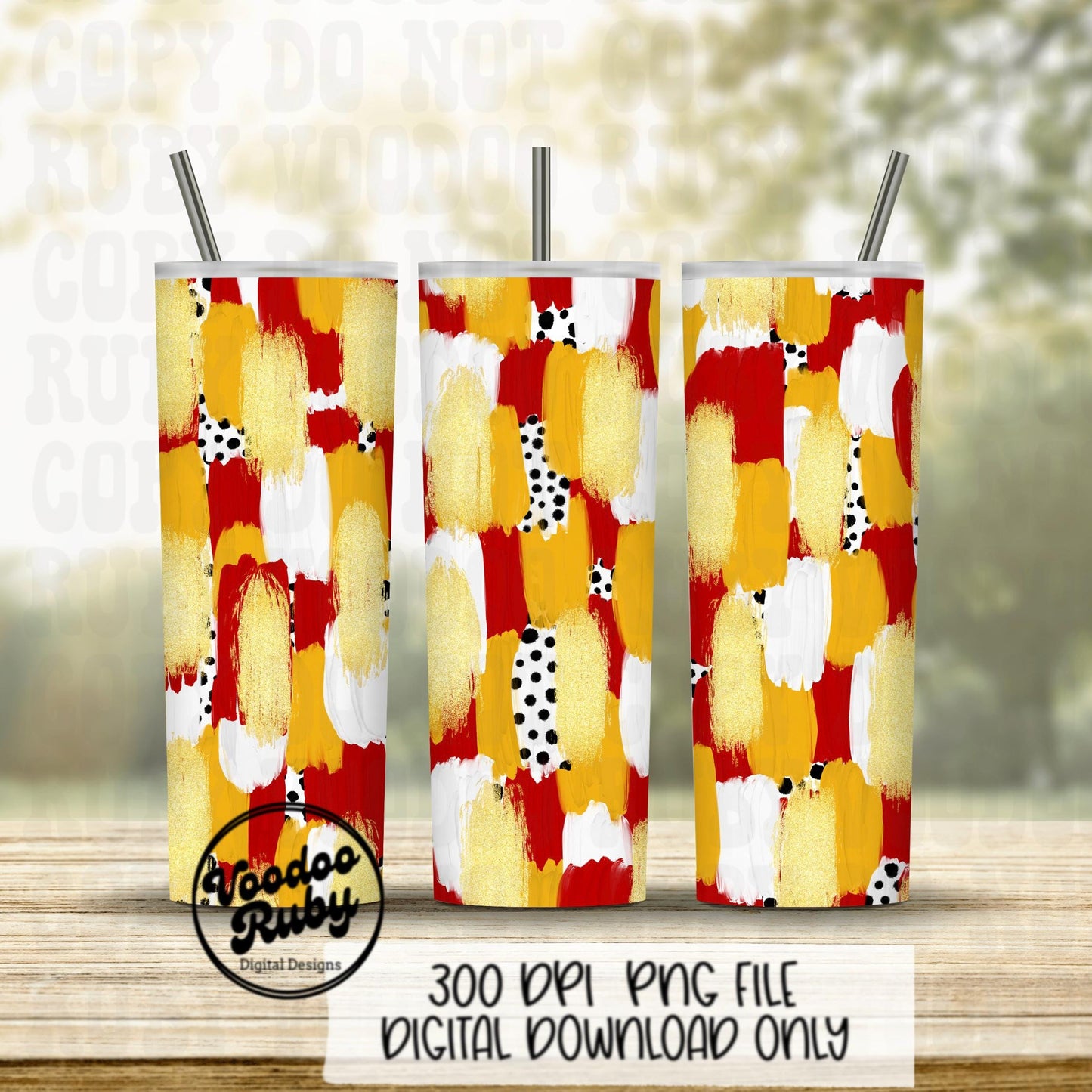 Red and Gold Brushstroke Background PNG Sublimation Digital Paper Hand Drawn Digital Download Football Brush Strokes DTF Messy Paint Mascots