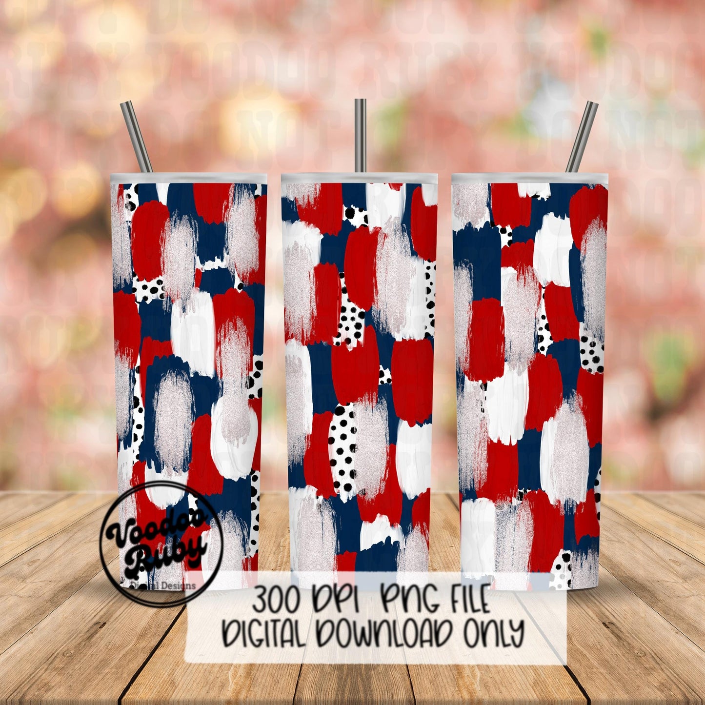 Navy Blue Red Brushstroke Background PNG Sublimation Digital Paper Hand Drawn Digital Download Football Brush Strokes Messy Paint Mascots