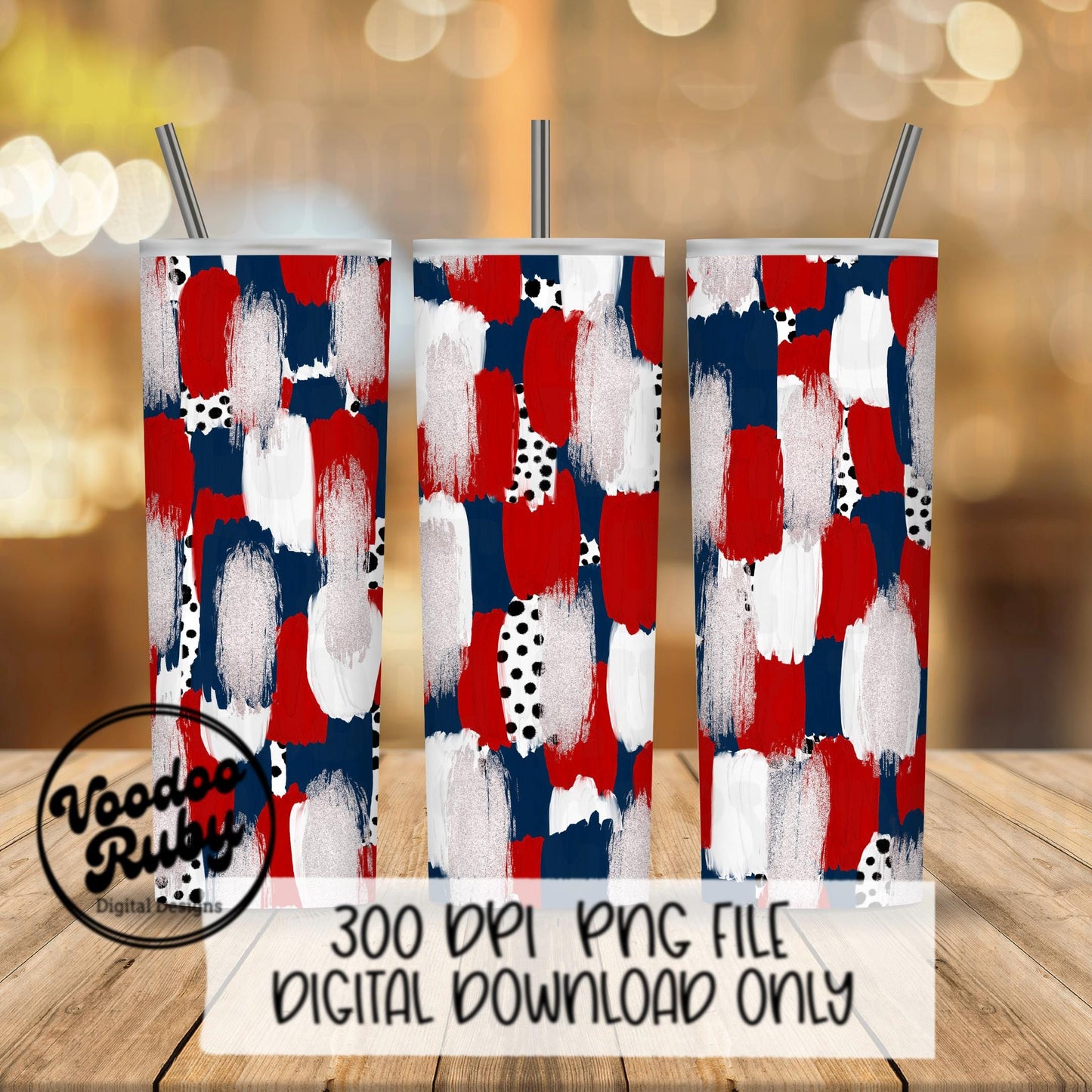 Navy Blue Red Brushstroke Background PNG Sublimation Digital Paper Hand Drawn Digital Download Football Brush Strokes Messy Paint Mascots