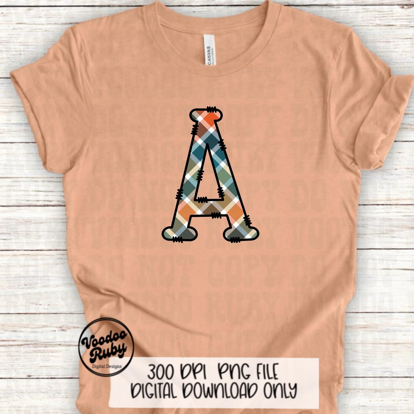 Thanksgiving Sublimation | Fall Alphabet PNG Bundle | Plaid PNG | Doodle Letters | Hand Drawn Alpha Pack Digital Download | Plaid Design