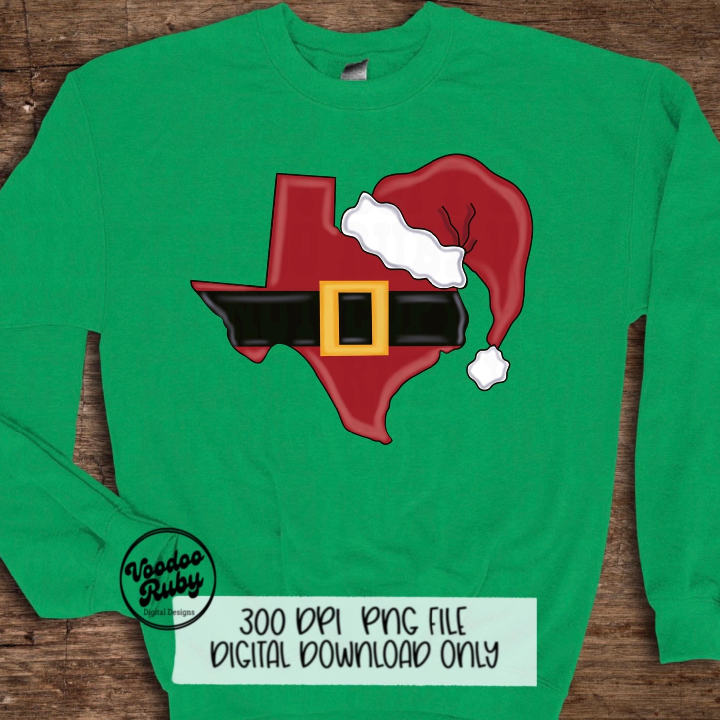Texas Santa PNG Design Sublimation Hand Drawn Digital Design Download Texas Christmas dtf Printable Santa Clip Art Merry Christmas PNG