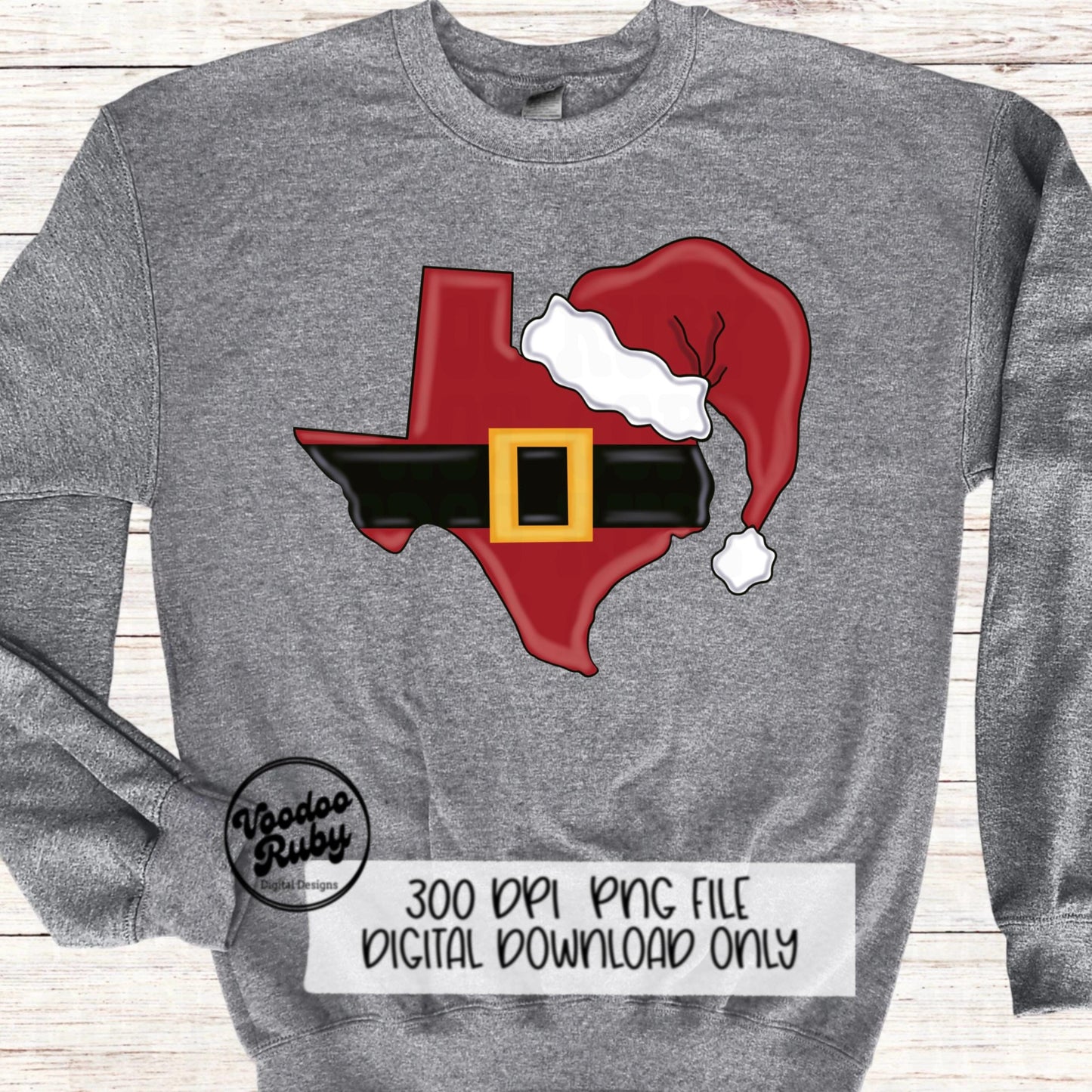 Texas Santa PNG Design Sublimation Hand Drawn Digital Design Download Texas Christmas dtf Printable Santa Clip Art Merry Christmas PNG