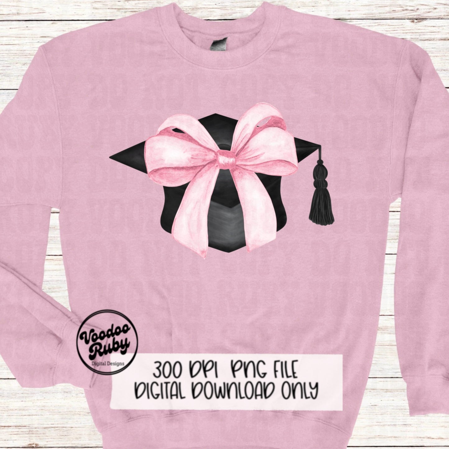 Coquette Graduation PNG Sublimation Design Hand Drawn Digital Download Pink Bow PNG Graduation Clip Art Class of 2024 Png Coquette dtf