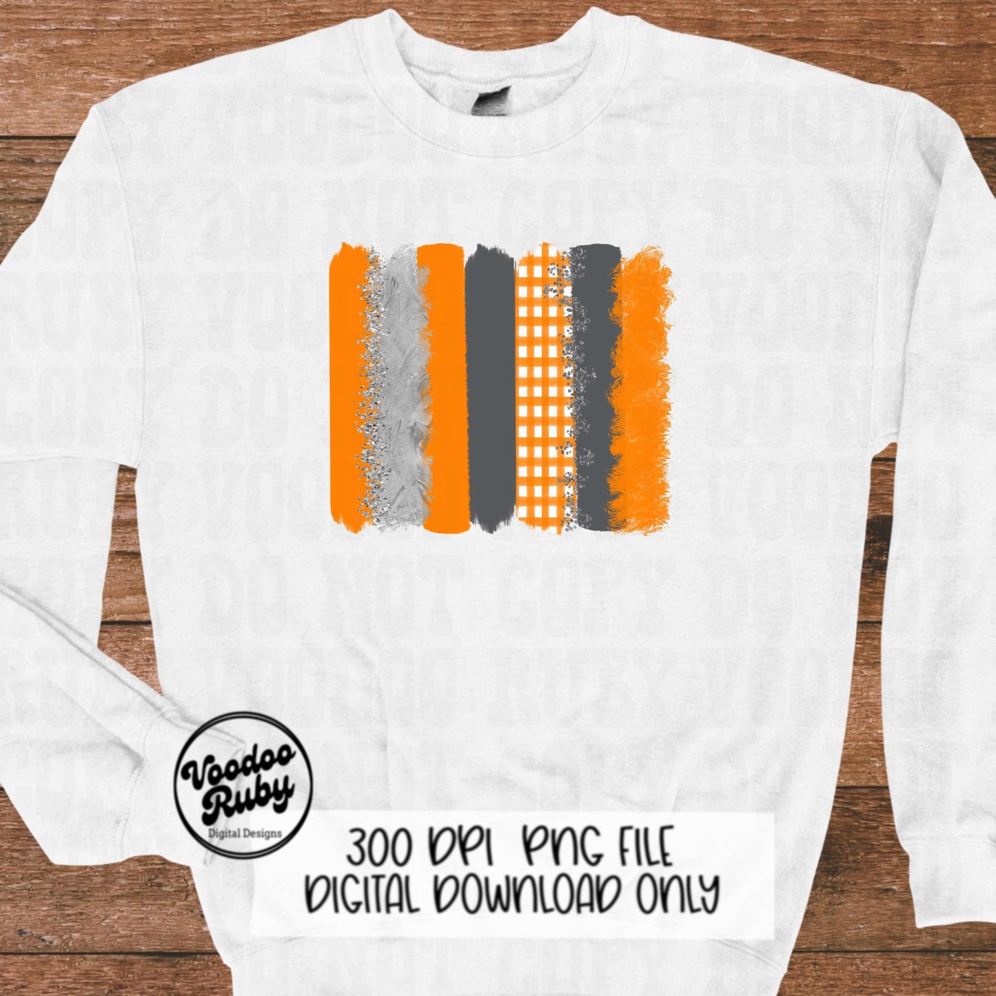 Orange and White Sublimation PNG | Hand Drawn Digital Download | Orange and White PNG | Individual Brush Stokes png | Clip art