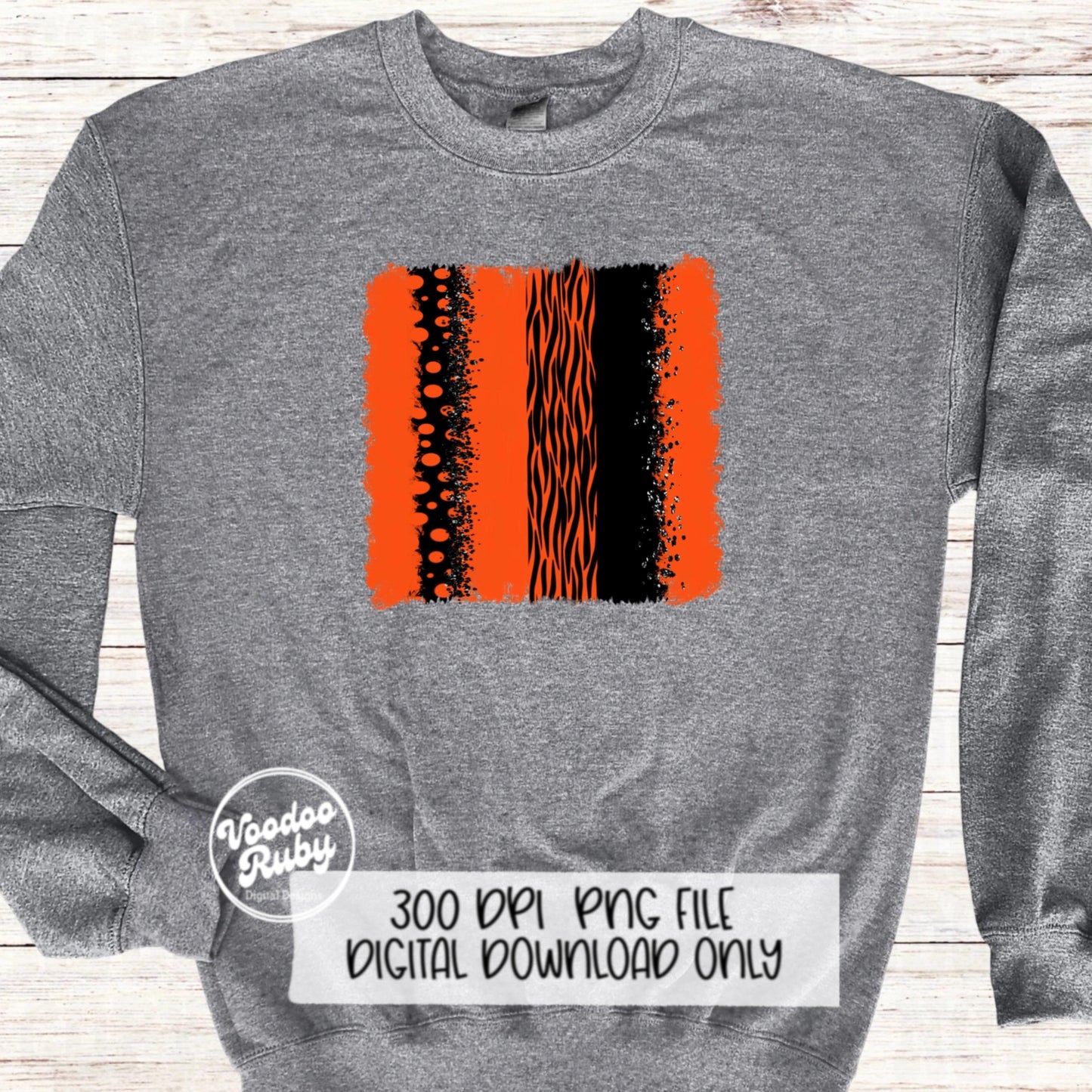Tigers Brushstrokes PNG Design Orange Black Individual Brush Stroke Background Hand Drawn Design Digital Download Sublimation Tigers DTF