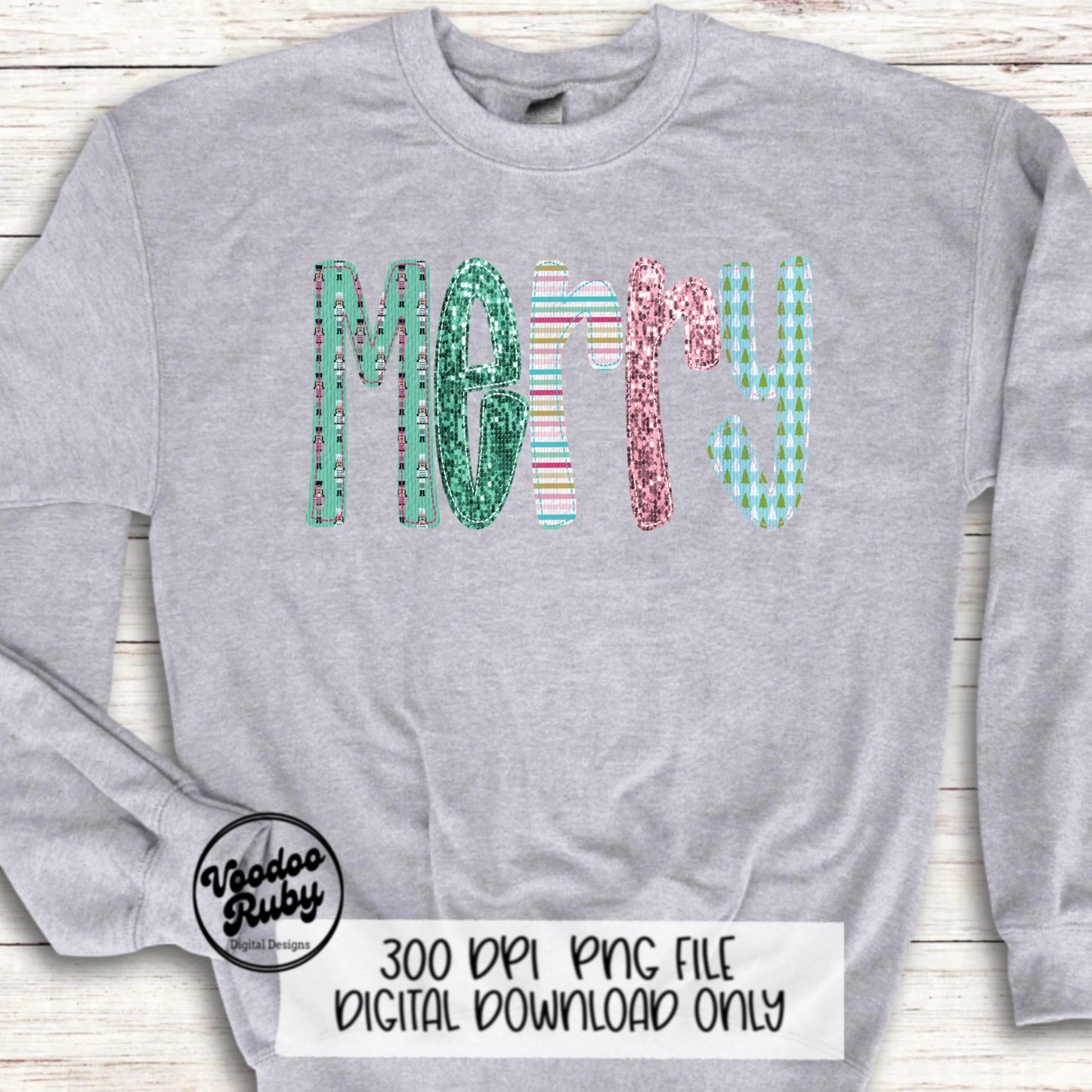 Sequin Pink Merry PNG Design Sublimation Digital Download Merry Christmas PNG Faux Sequins Faux Applique Merry DTF Pink Christmas Clip Art