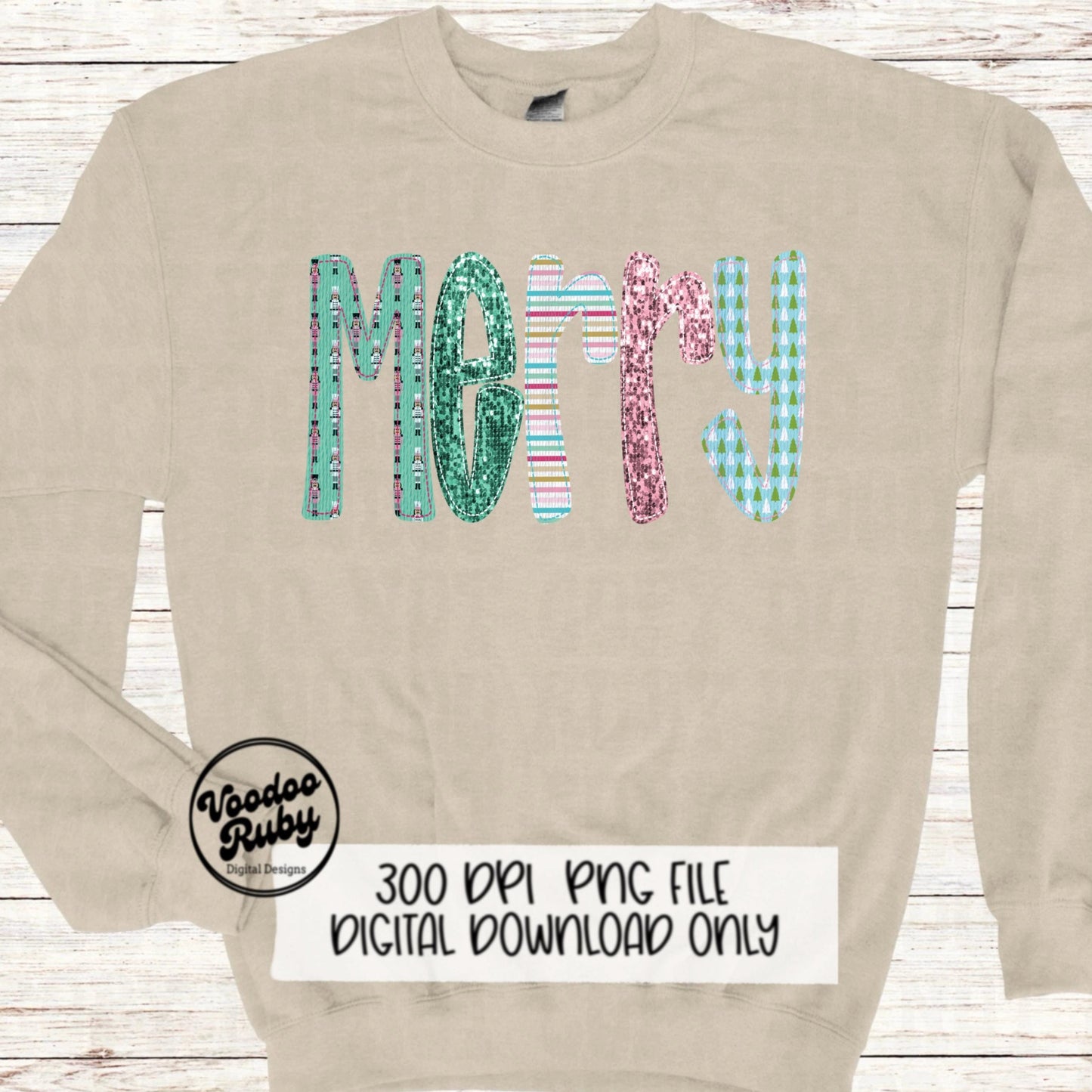 Sequin Pink Merry PNG Design Sublimation Digital Download Merry Christmas PNG Faux Sequins Faux Applique Merry DTF Pink Christmas Clip Art