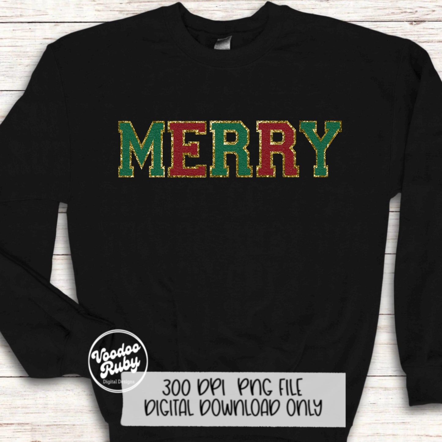 Merry PNG Design Chenille Letter Patches Sublimation Digital Downlod Chenille Letters png DTF Printable Merry Christmas Clip Art