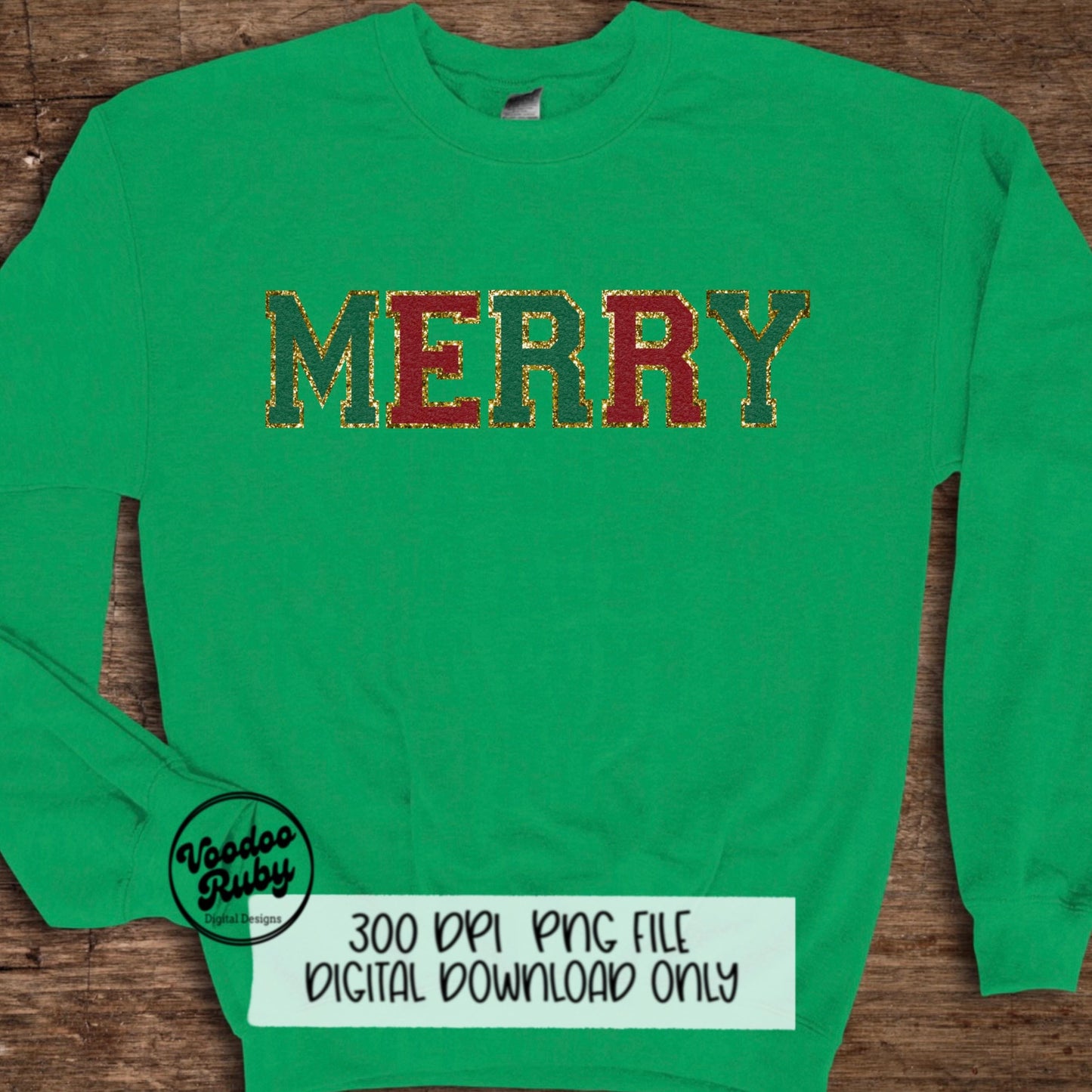 Merry PNG Design Chenille Letter Patches Sublimation Digital Downlod Chenille Letters png DTF Printable Merry Christmas Clip Art