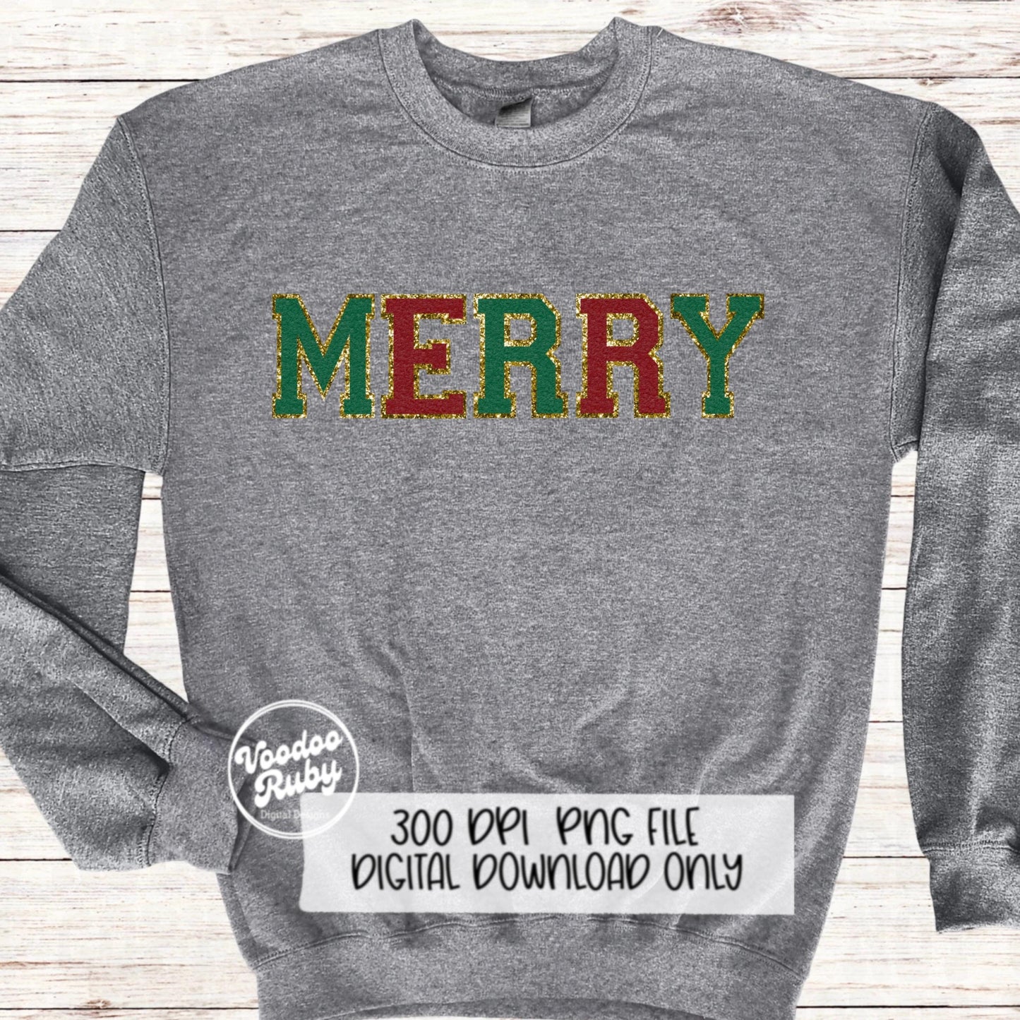 Merry PNG Design Chenille Letter Patches Sublimation Digital Downlod Chenille Letters png DTF Printable Merry Christmas Clip Art