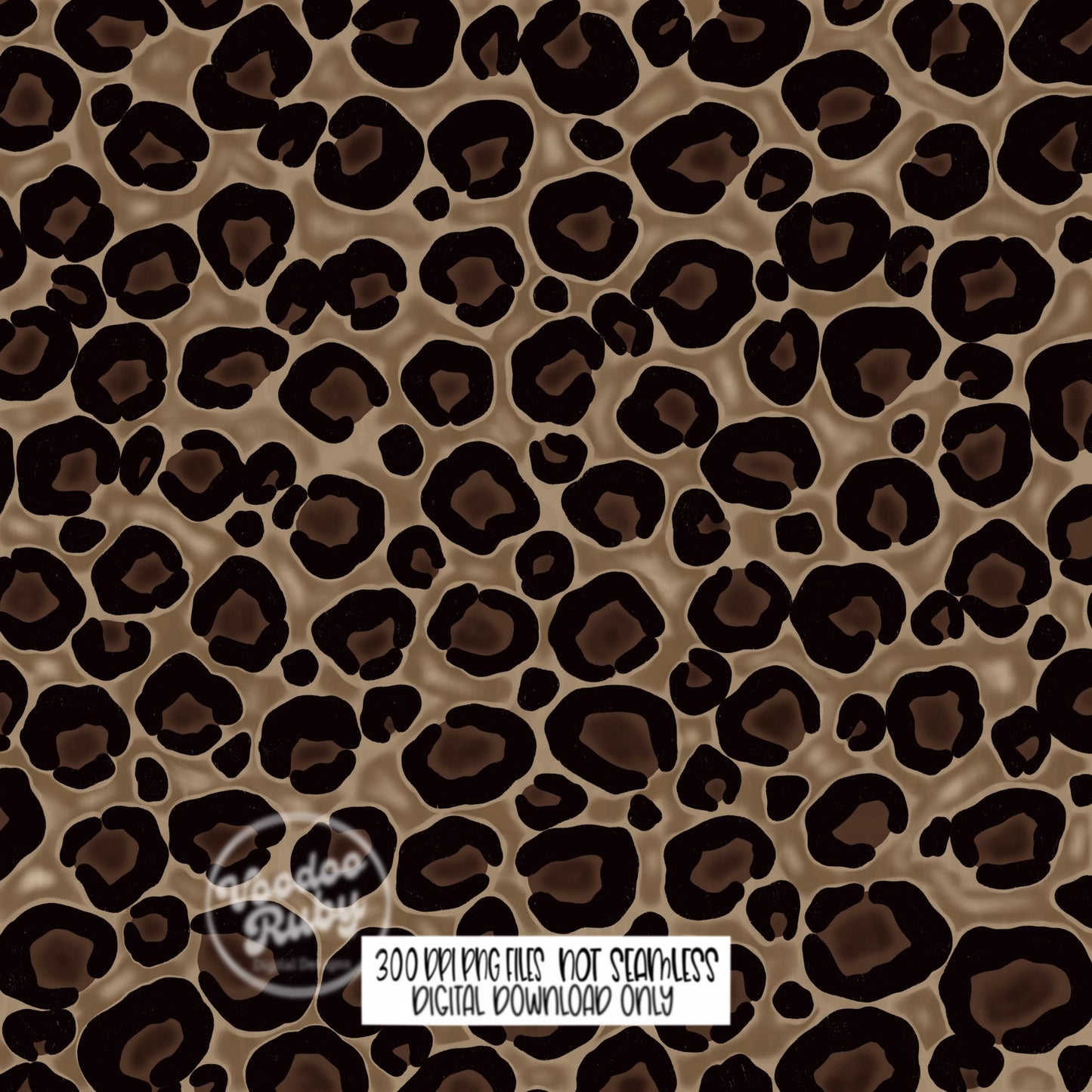 Hand Drawn Leopard Print PNG: Digital Paper, Tumbler Wrap (Digital Download)