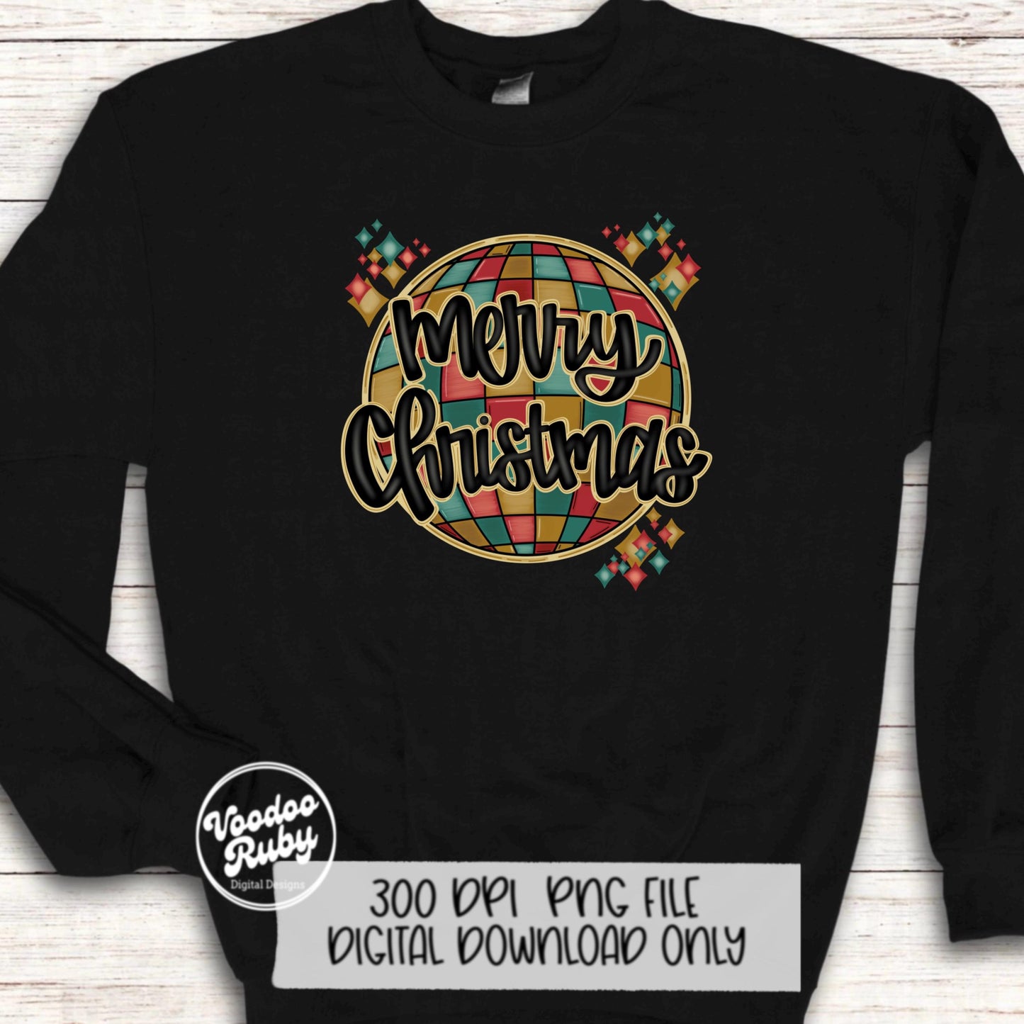 Merry Christmas PNG Disco Ball Retro Merry Christmas DTF Christmas Sublimation Digital Download Vintage Merry Christmas
