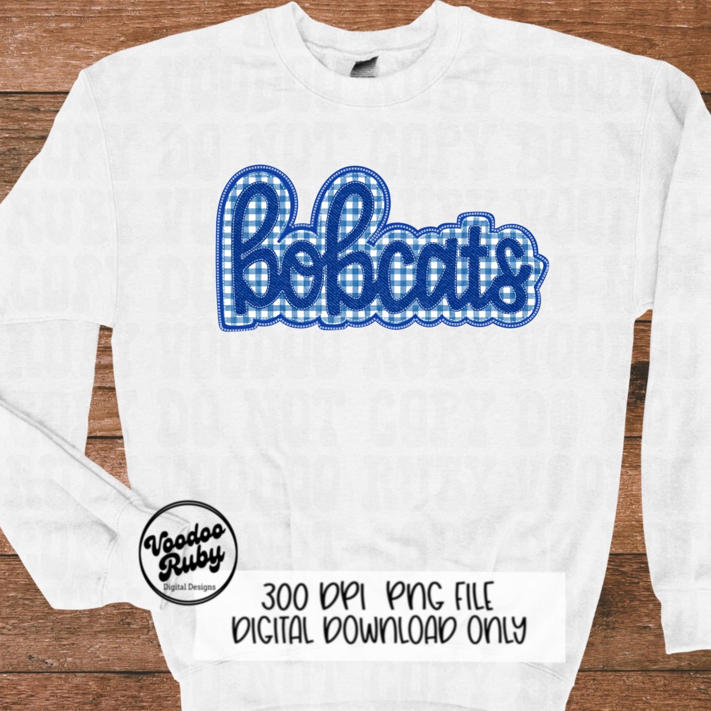 Bobcats PNG Design Embroidery Faux Applique Hand Drawn Digital Download Sublimation Bobcats PNG Football png Bobcats DTF Printable