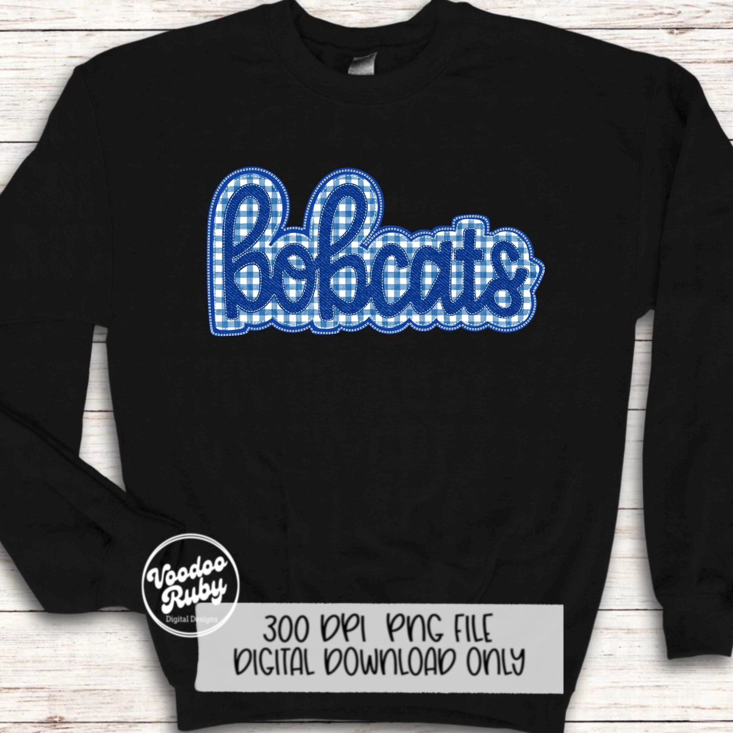 Bobcats PNG Design Embroidery Faux Applique Hand Drawn Digital Download Sublimation Bobcats PNG Football png Bobcats DTF Printable
