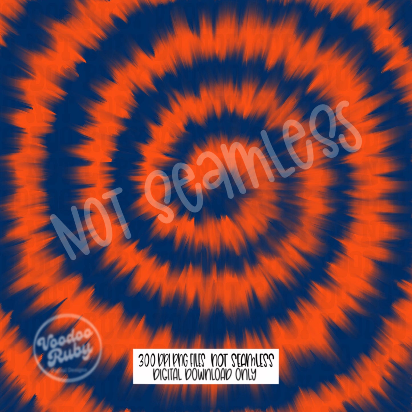Blue Orange Tie Dye PNG Background Design Sublimation Football png Hand Drawn Digital Download tumbler wrap png DTF Printable Clip Art