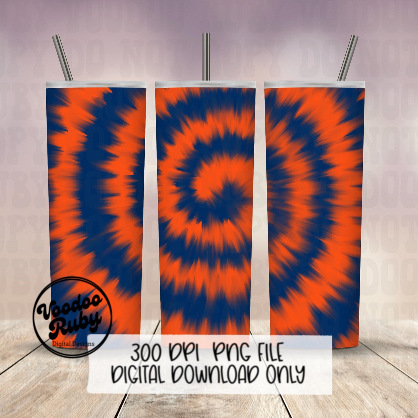 Blue Orange Tie Dye PNG Background Design Sublimation Football png Hand Drawn Digital Download tumbler wrap png DTF Printable Clip Art
