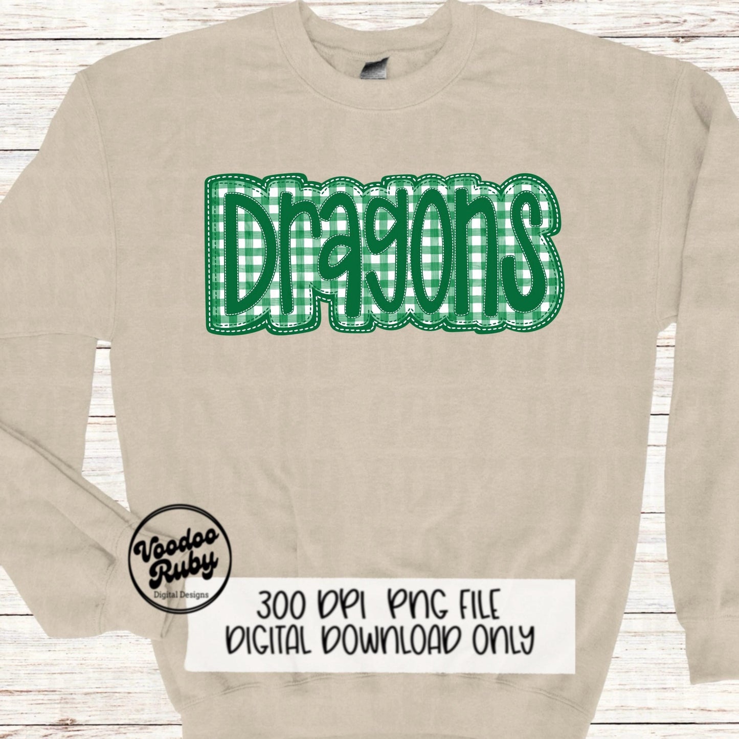Dragons PNG Design Faux Embroidery Hand Drawn Digital Download Sublimation Dragons PNG Football png Dragons DTF Printable Faux Applique