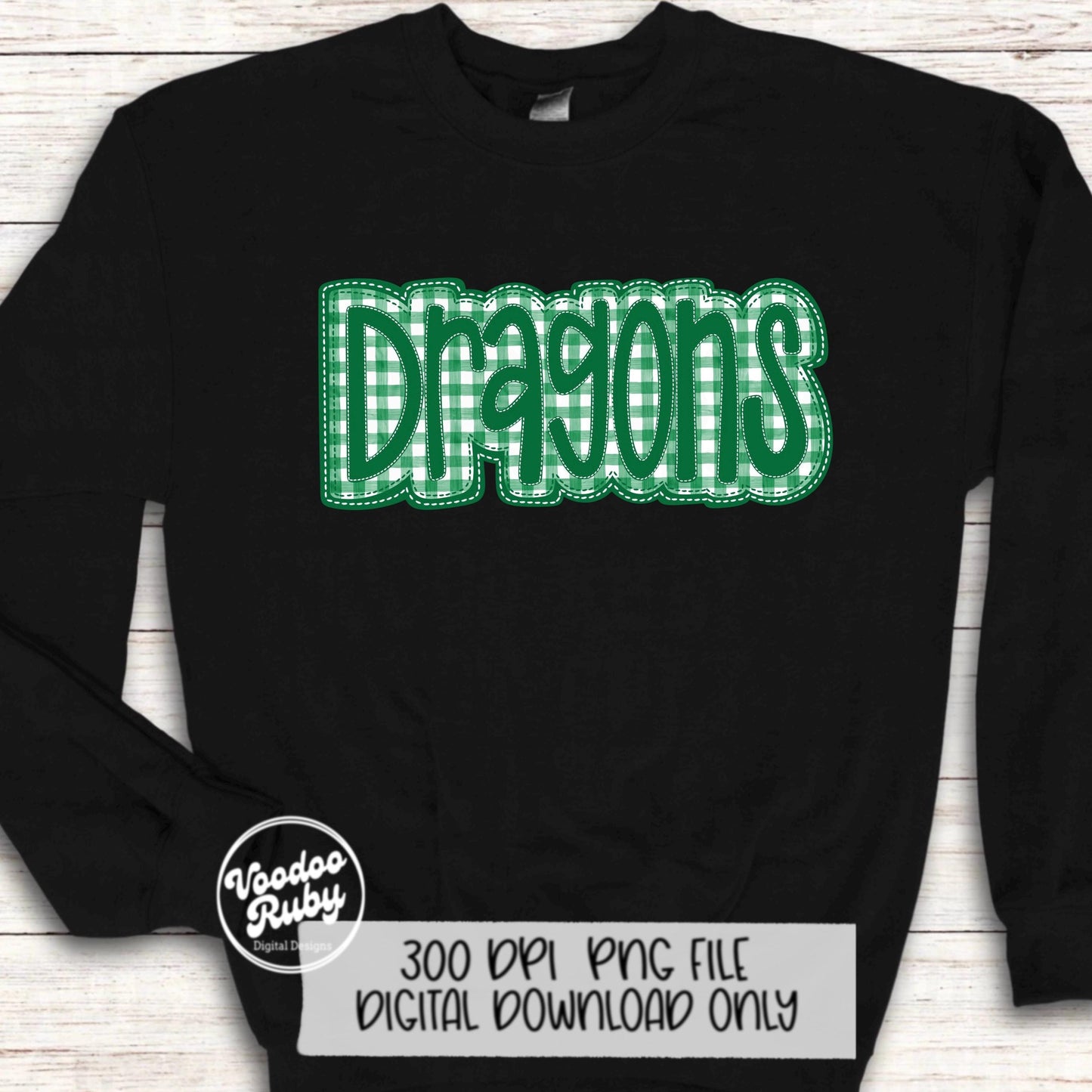 Dragons PNG Design Faux Embroidery Hand Drawn Digital Download Sublimation Dragons PNG Football png Dragons DTF Printable Faux Applique