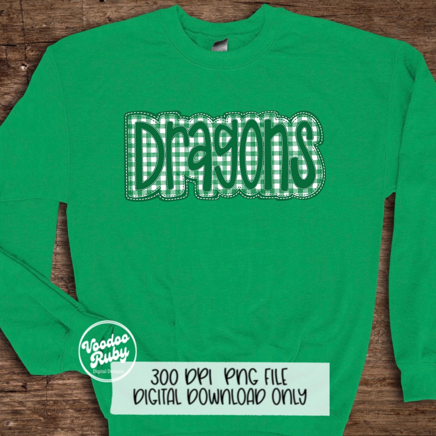 Dragons PNG Design Faux Embroidery Hand Drawn Digital Download Sublimation Dragons PNG Football png Dragons DTF Printable Faux Applique