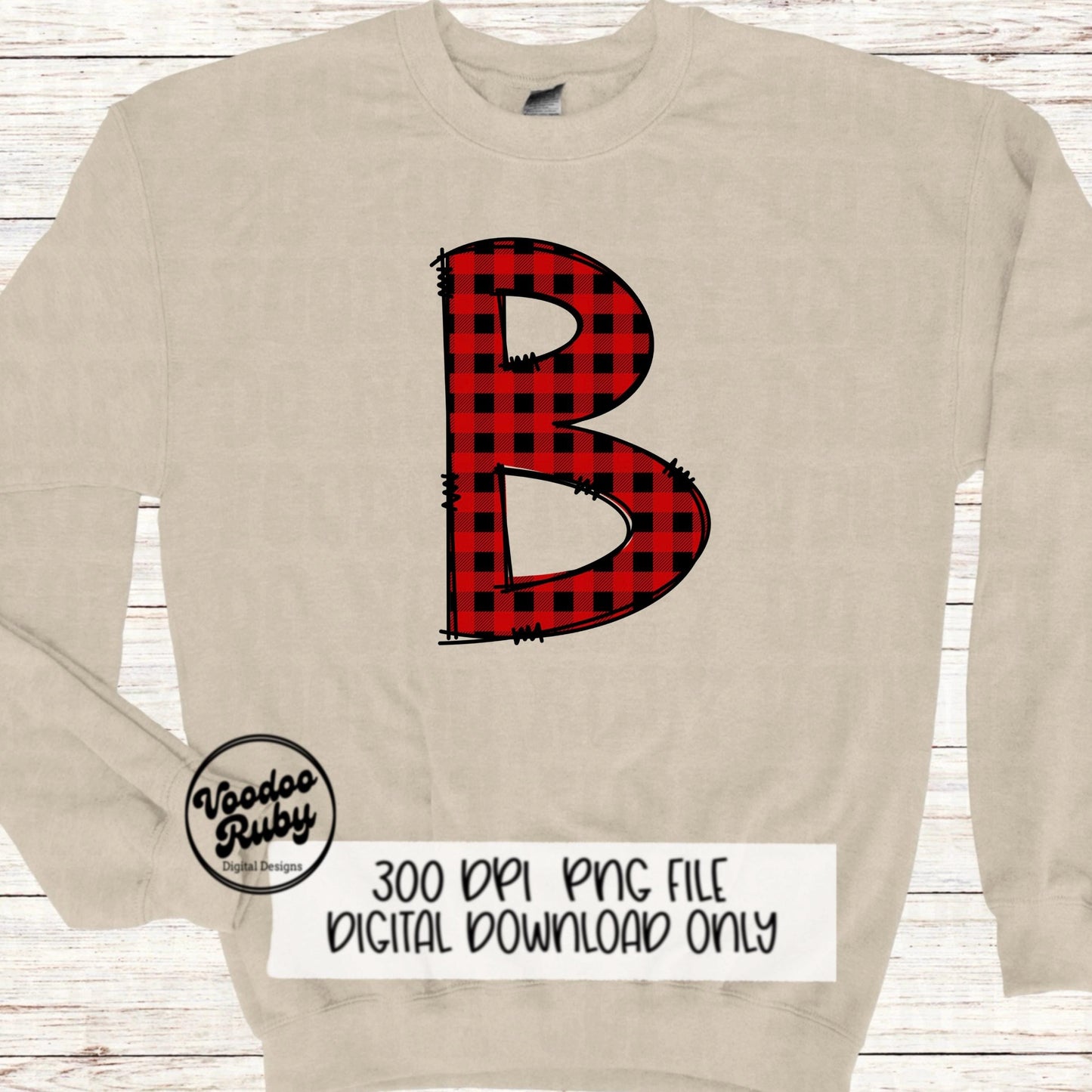 Christmas Sublimation Alphabet PNG Bundle | Buffalo Plaid PNG | Doodle Letters | Hand Drawn Alpha Pack Digital Download | Plaid Design