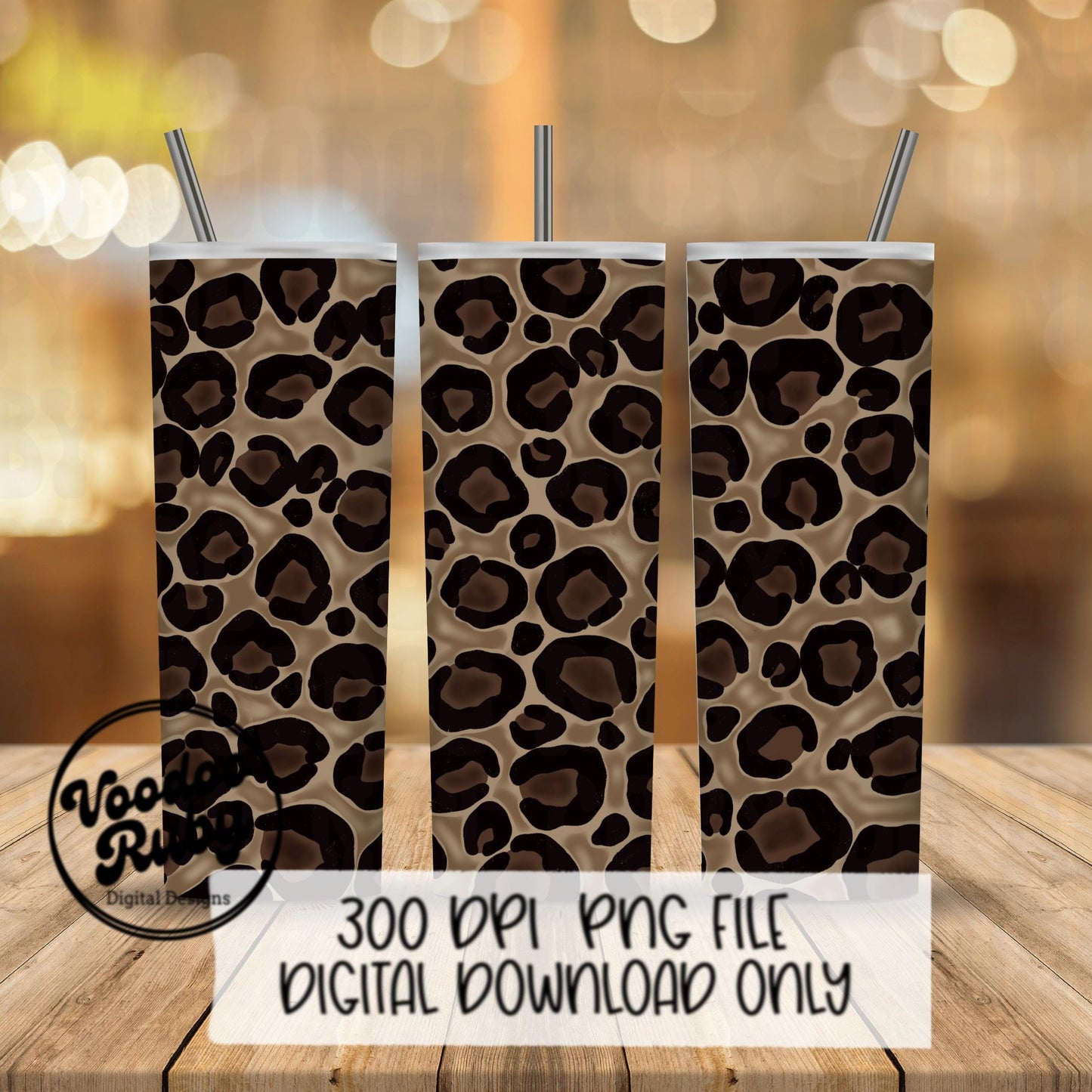 Hand Drawn Leopard Print PNG: Digital Paper, Tumbler Wrap (Digital Download)