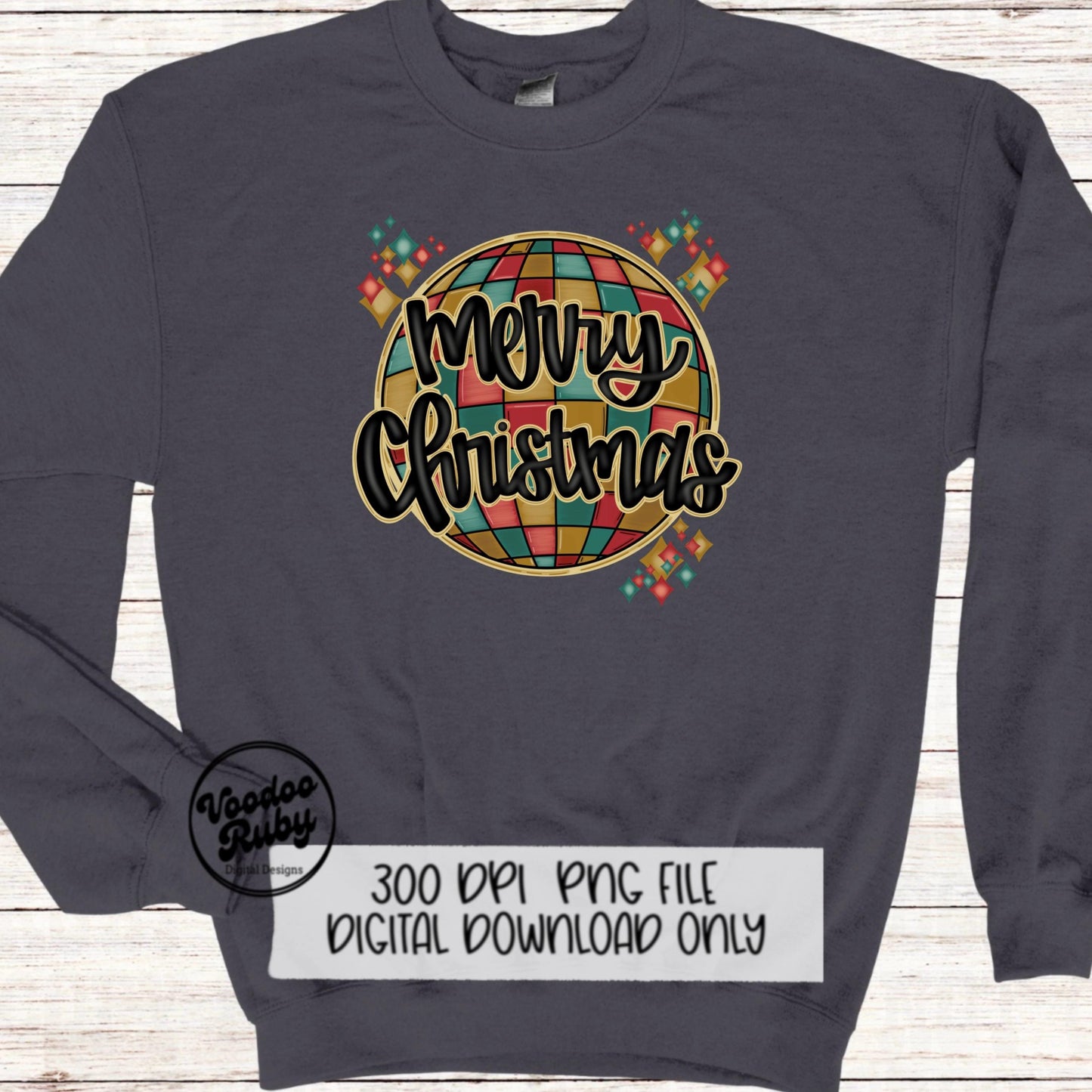 Merry Christmas PNG Disco Ball Retro Merry Christmas DTF Christmas Sublimation Digital Download Vintage Merry Christmas