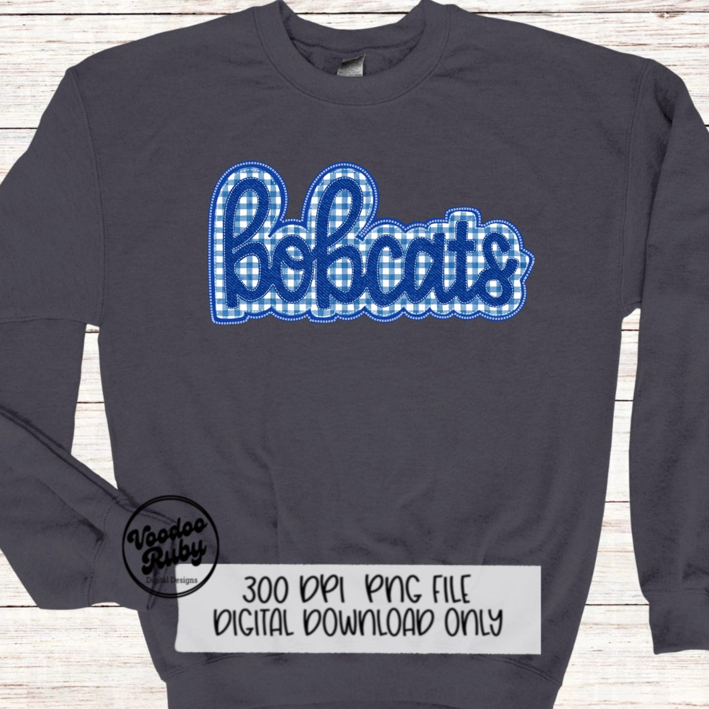 Bobcats PNG Design Embroidery Faux Applique Hand Drawn Digital Download Sublimation Bobcats PNG Football png Bobcats DTF Printable