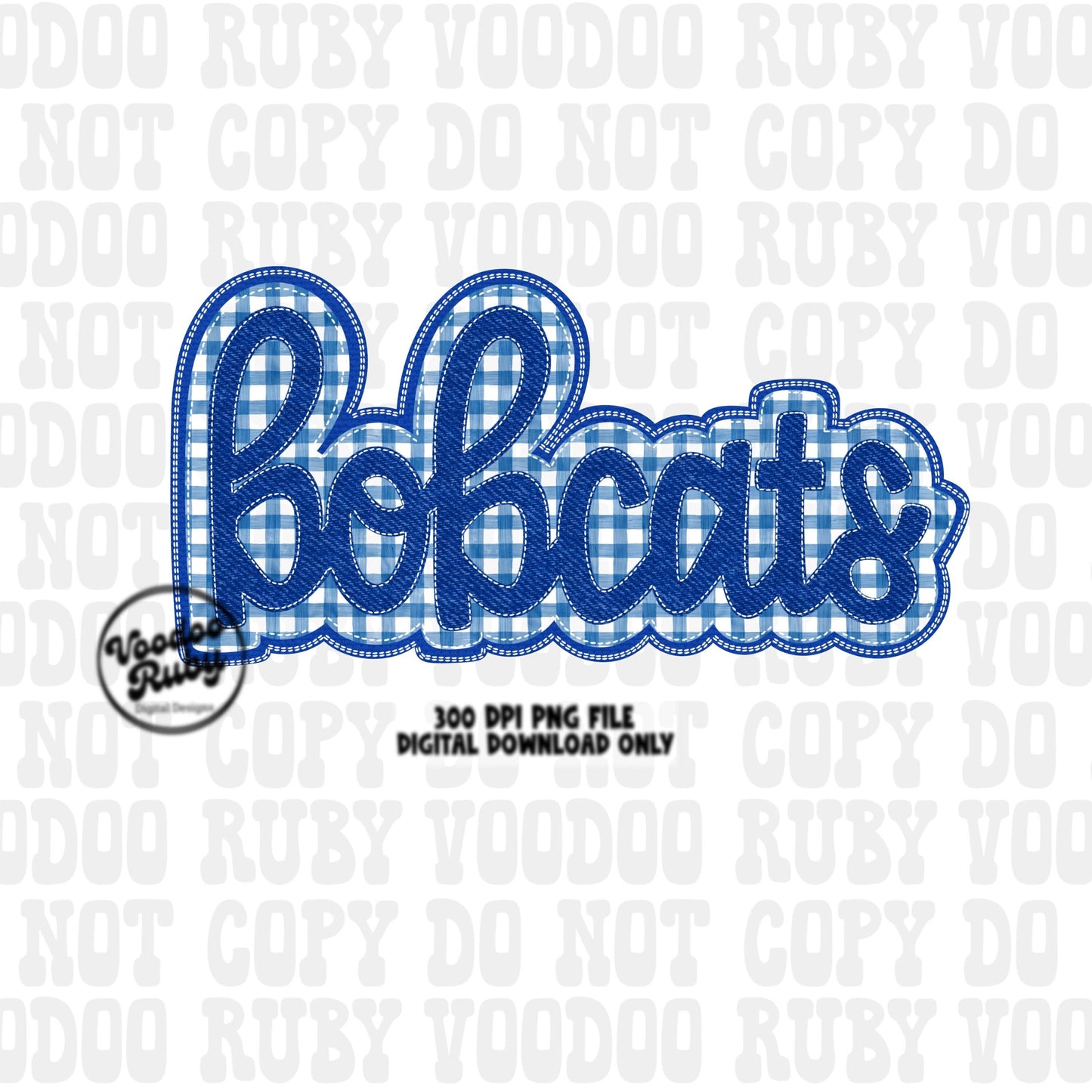 Bobcats PNG Design Embroidery Faux Applique Hand Drawn Digital Download Sublimation Bobcats PNG Football png Bobcats DTF Printable