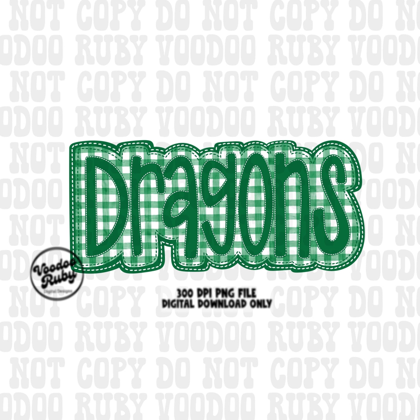 Dragons PNG Design Faux Embroidery Hand Drawn Digital Download Sublimation Dragons PNG Football png Dragons DTF Printable Faux Applique