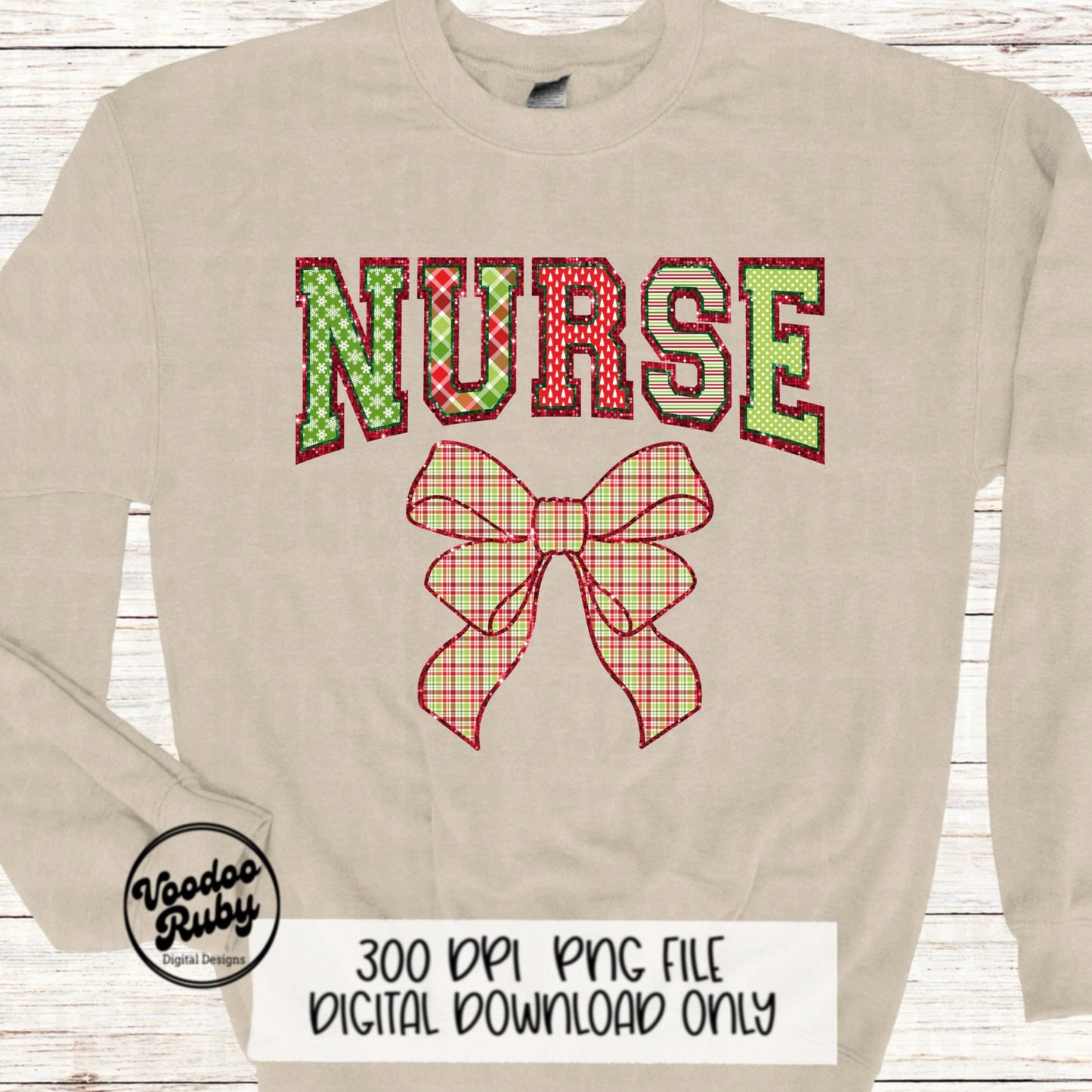 Glitter Christmas Nurse PNG Design Sublimation Hand Drawn Digital Download RN PNG Nurse Printable Nurse Clip Art Sparkle png Merry Nurse Dtf