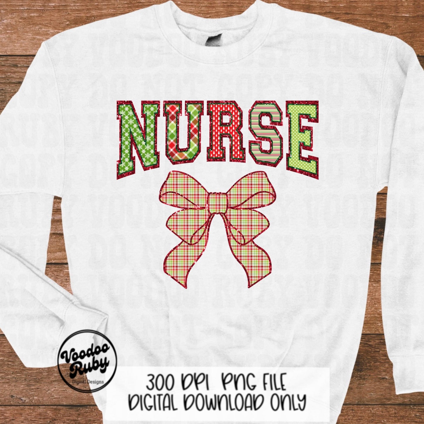 Glitter Christmas Nurse PNG Design Sublimation Hand Drawn Digital Download RN PNG Nurse Printable Nurse Clip Art Sparkle png Merry Nurse Dtf