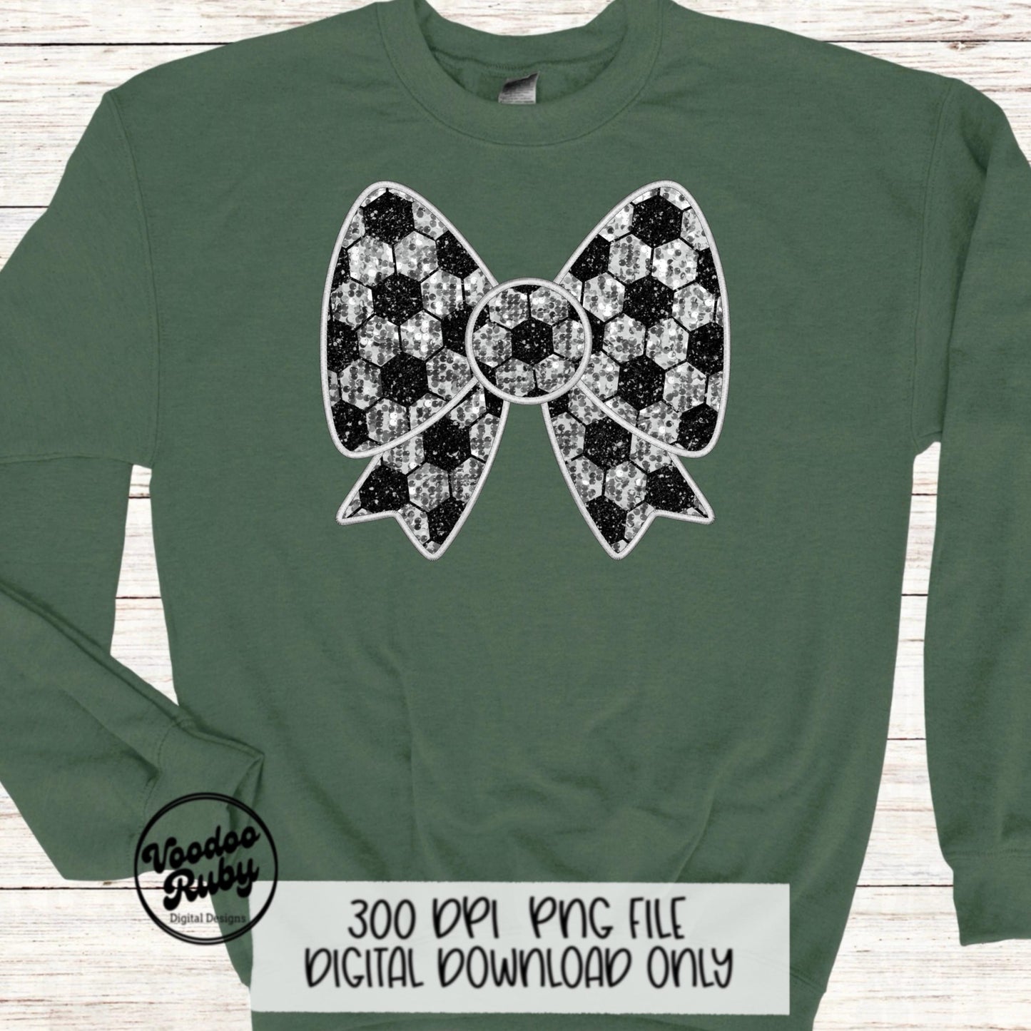 Coquette Soccer Bow Design Soccer PNG Soccer Mom Sublimation Hand Drawn Digital Download Sequins Glitter Faux Embroidery PNG