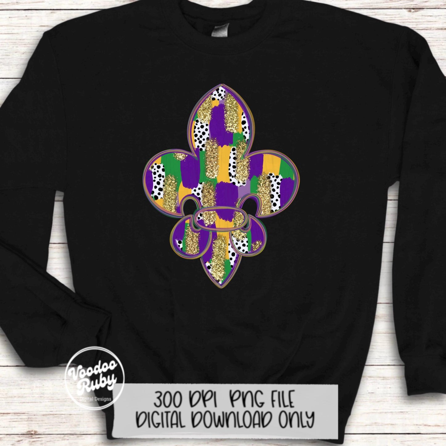 Louisiana Mardi Gras Fleur de Lis Design PNG Hand Drawn Digital Download Hand Drawn Faux Sequin Louisiana Fleur de lis DTF Printable Cajun