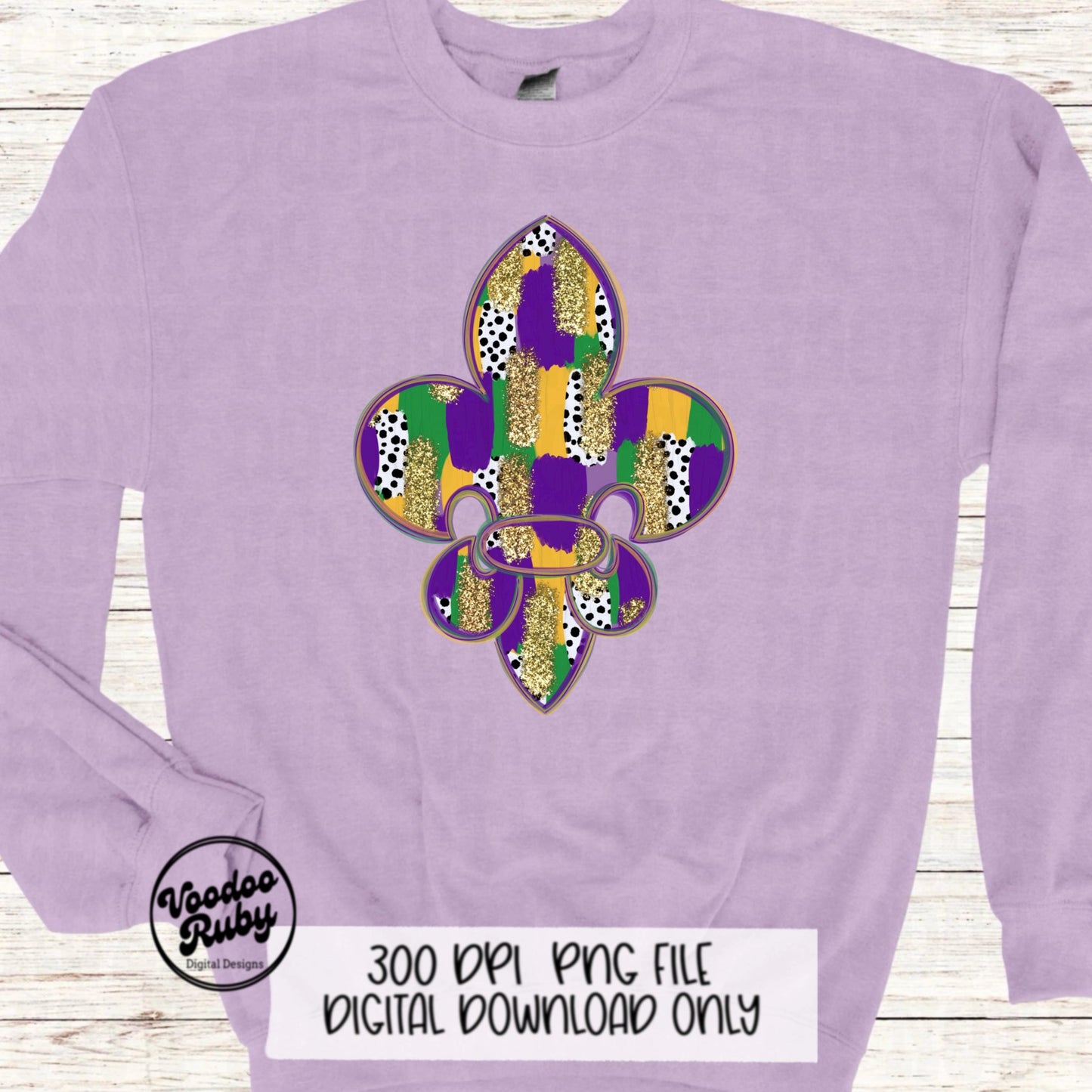 Louisiana Mardi Gras Fleur de Lis Design PNG Hand Drawn Digital Download Hand Drawn Faux Sequin Louisiana Fleur de lis DTF Printable Cajun