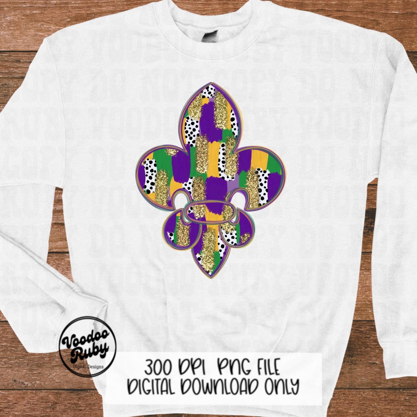 Louisiana Mardi Gras Fleur de Lis Design PNG Hand Drawn Digital Download Hand Drawn Faux Sequin Louisiana Fleur de lis DTF Printable Cajun