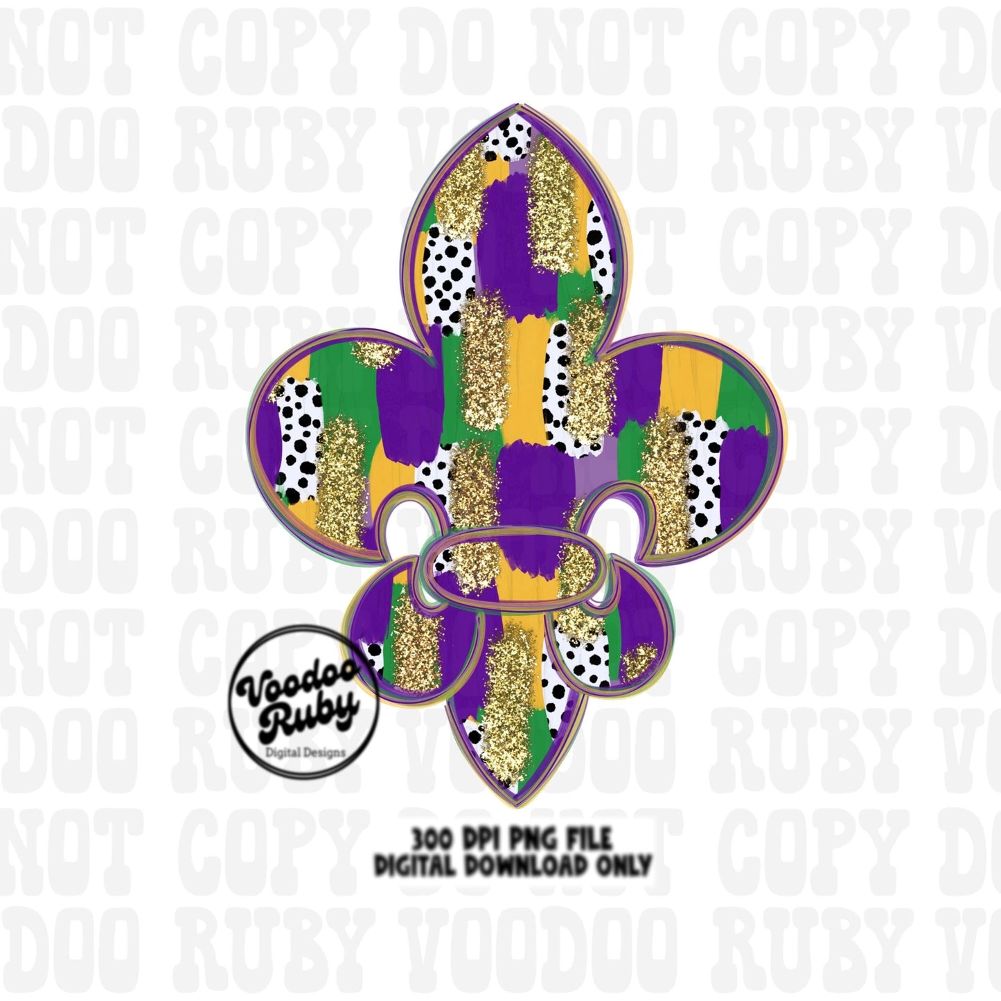 Louisiana Mardi Gras Fleur de Lis Design PNG Hand Drawn Digital Download Hand Drawn Faux Sequin Louisiana Fleur de lis DTF Printable Cajun