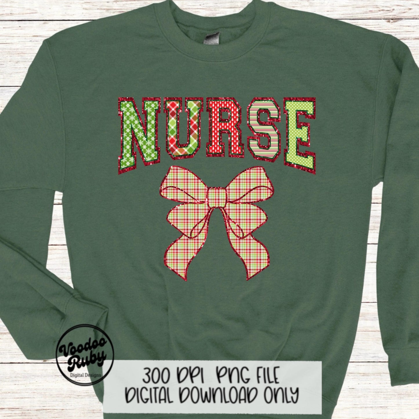 Glitter Christmas Nurse PNG Design Sublimation Hand Drawn Digital Download RN PNG Nurse Printable Nurse Clip Art Sparkle png Merry Nurse Dtf