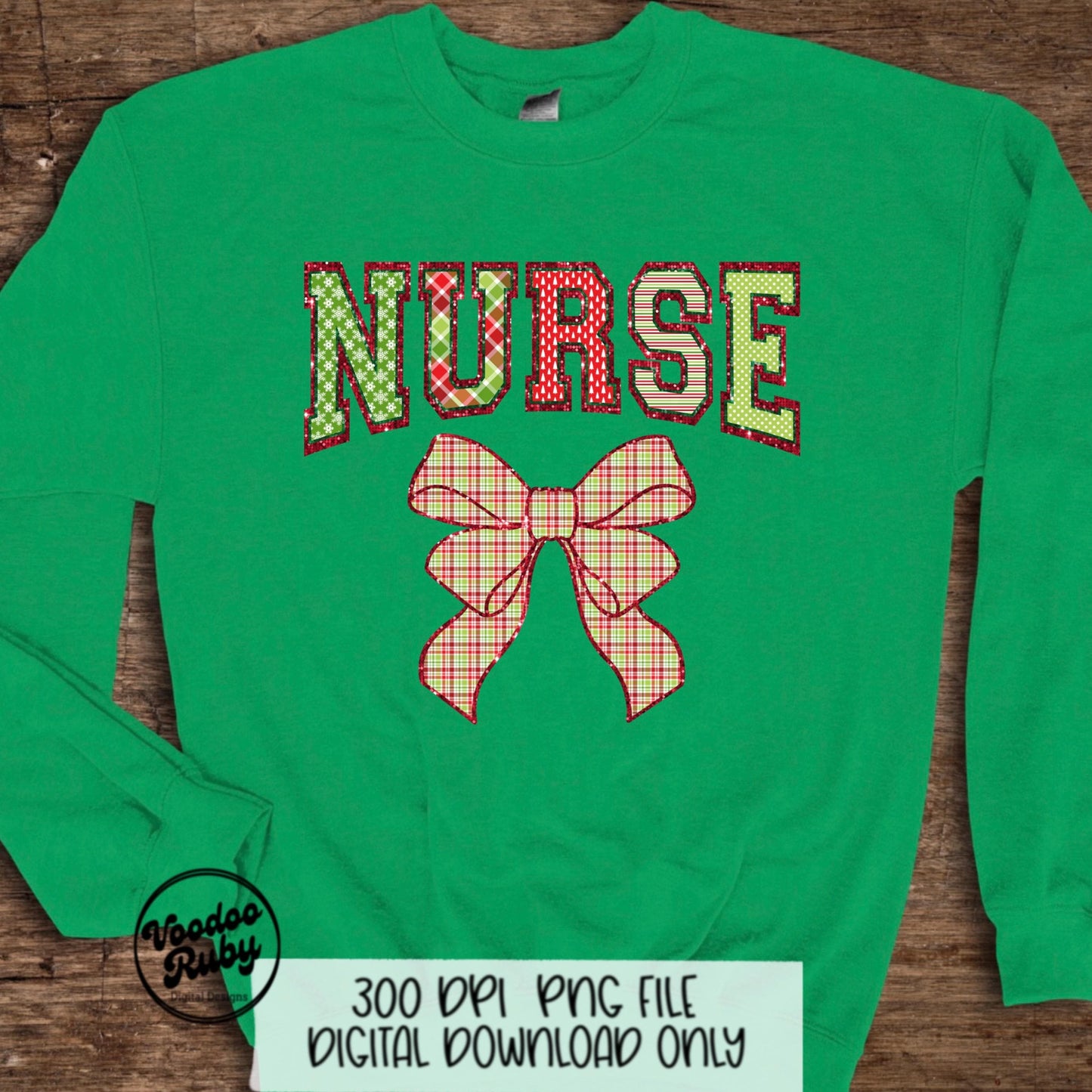 Glitter Christmas Nurse PNG Design Sublimation Hand Drawn Digital Download RN PNG Nurse Printable Nurse Clip Art Sparkle png Merry Nurse Dtf