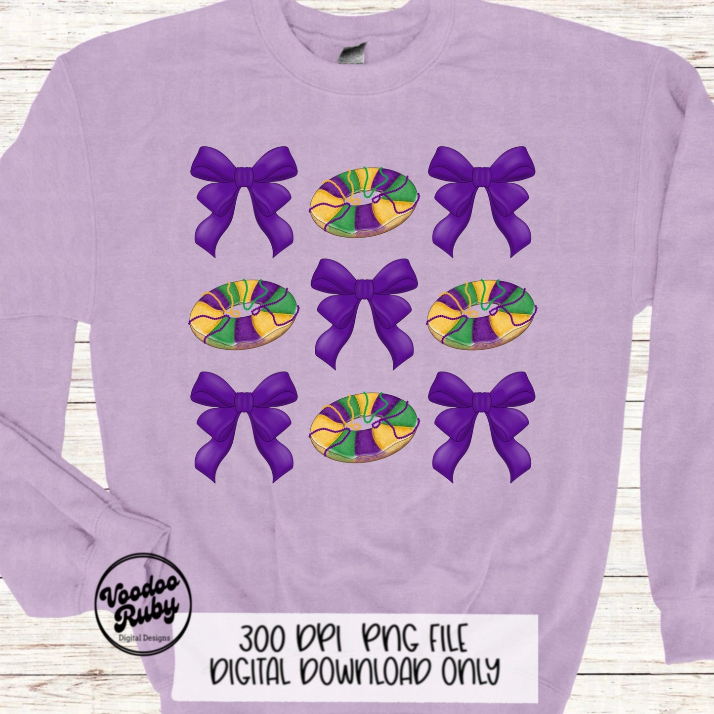 Coquette Mardi Gras Design PNG Sublimation Digital Download King Cake PNG Mardi Gras Sublimation Louisiana png Mardi Gras Bow Dtf Printable