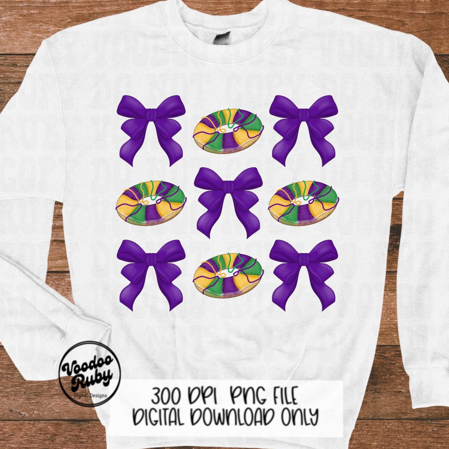 Coquette Mardi Gras Design PNG Sublimation Digital Download King Cake PNG Mardi Gras Sublimation Louisiana png Mardi Gras Bow Dtf Printable