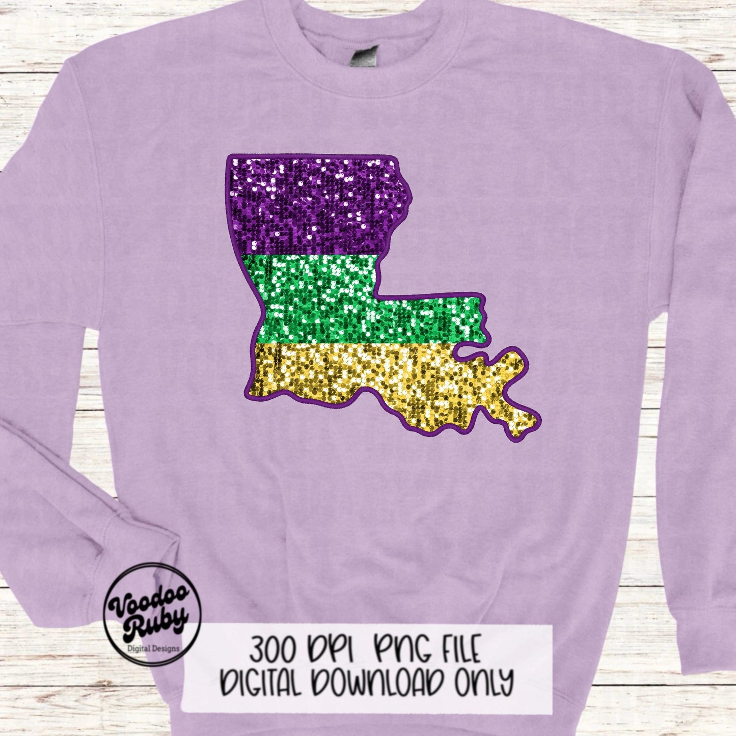 Sequin Mardi Gras PNG Louisiana Design Sublimation Hand Drawn Digital Download Faux Embroidery PNG Louisiana Mardi Gras Cajun DTF Printable