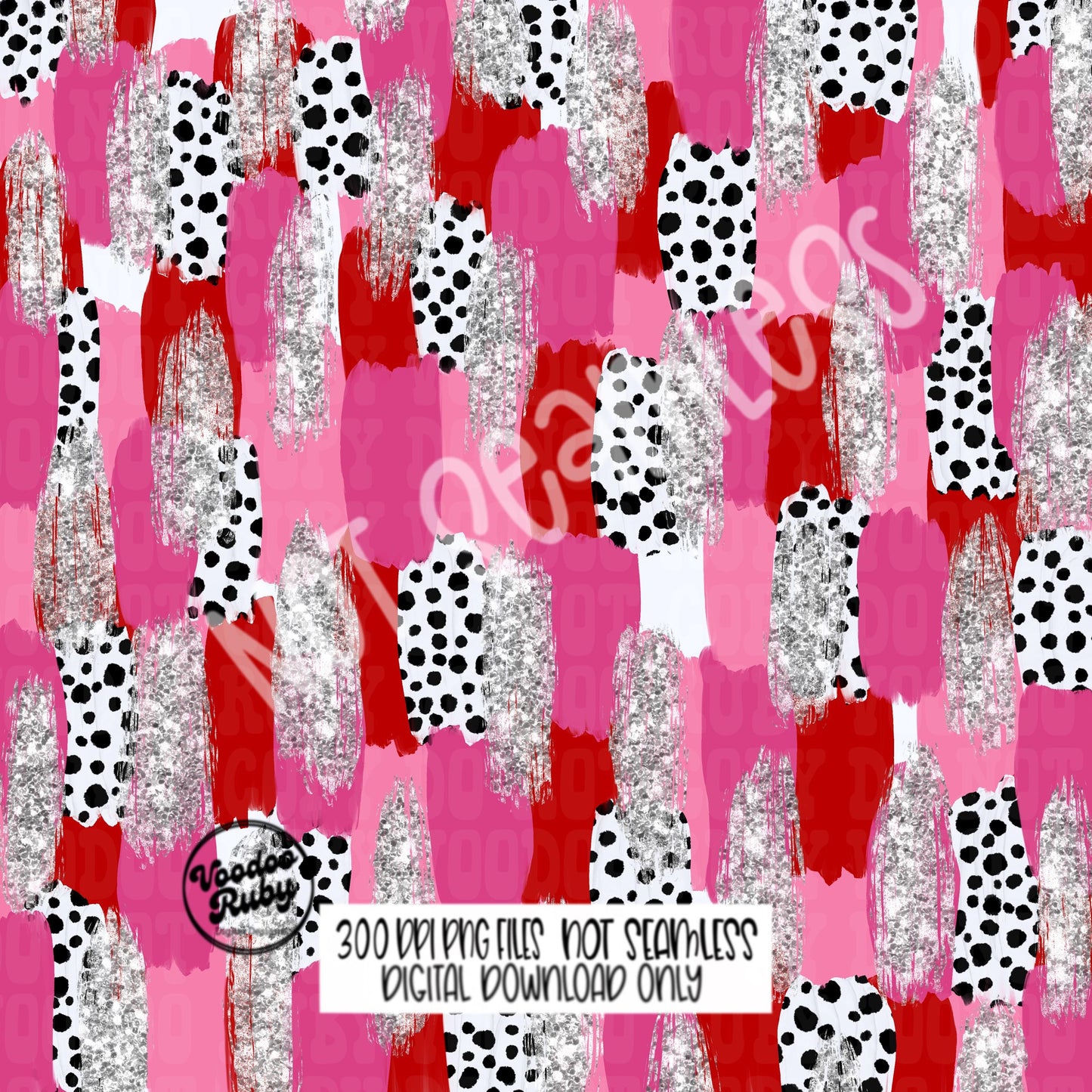 Valentine’s Day Brushstroke Background PNG Sublimation Digital Paper Hand Drawn Digital Download Glitter Red Pink Brush Strokes Messy Paint