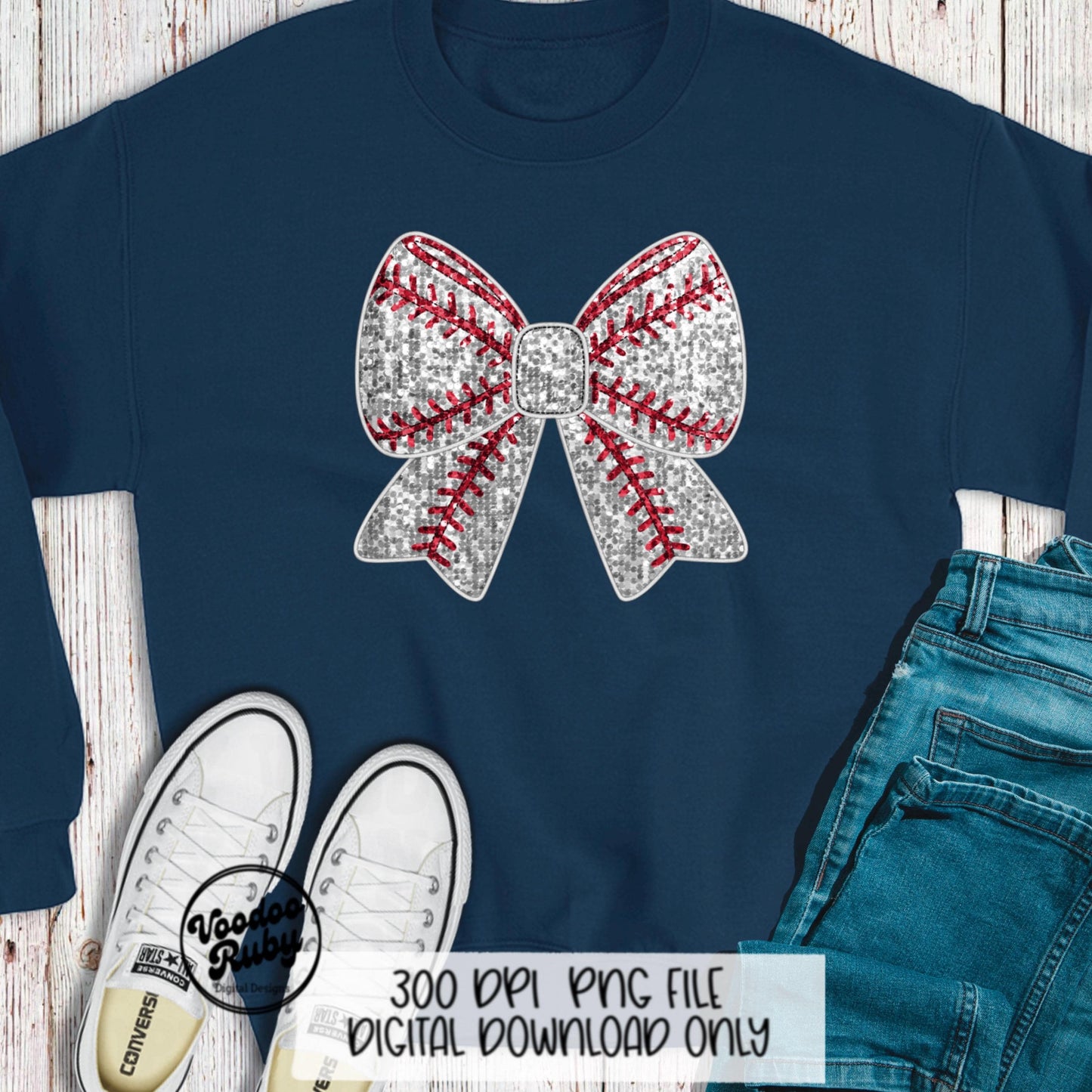 Coquette Baseball Bow Design Baseball PNG Baseball Mom Sublimation Hand Drawn Digital Download Sequins Glitter Faux Embroidery PNG