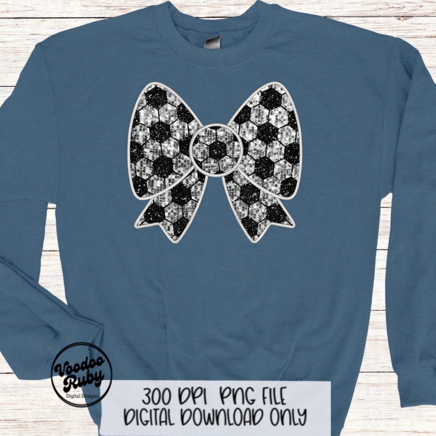 Coquette Soccer Bow Design Soccer PNG Soccer Mom Sublimation Hand Drawn Digital Download Sequins Glitter Faux Embroidery PNG